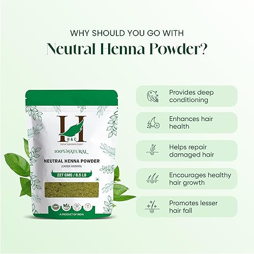 Miniatura 3 de Henna en polvo 100 pura HC orgánica sin color Cassia Obvata 8 oz para acondicionar su cabello sin agregar color