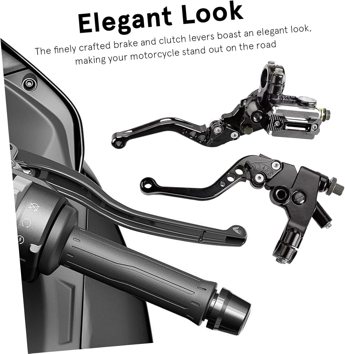 1Set Motorcycle Brake Clutch Lever Set Durable Handlebars for Dirt Bikes and Atvs Ergonomic Design for Comfortable Grip Compatible with Models