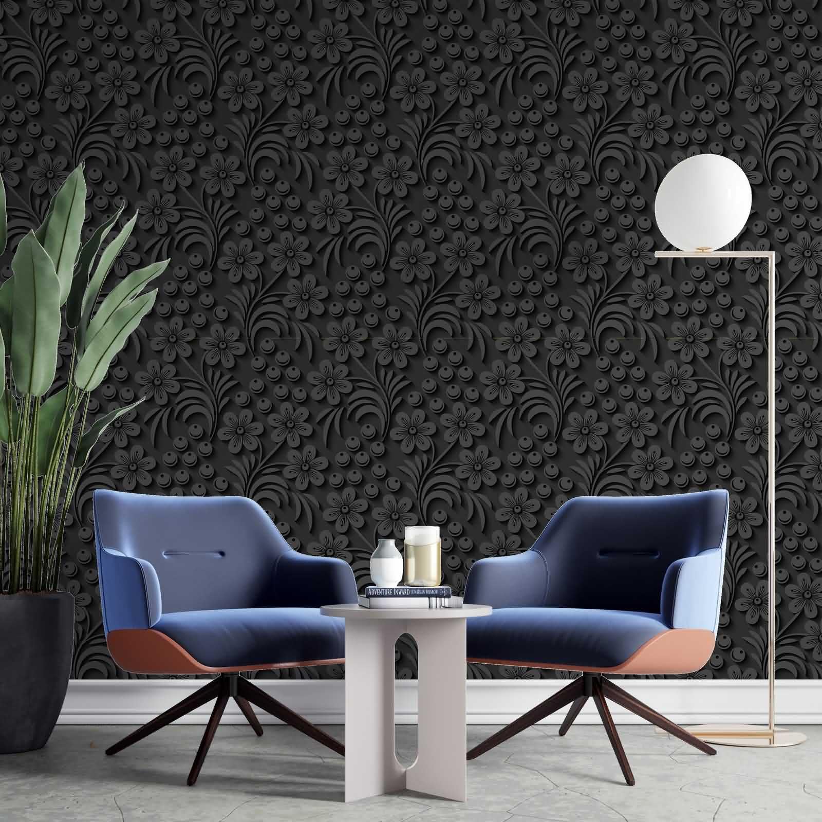 Kuchnia Backsplash Indie Naklejki Dekoracja mebli Czarny 45x1200cm