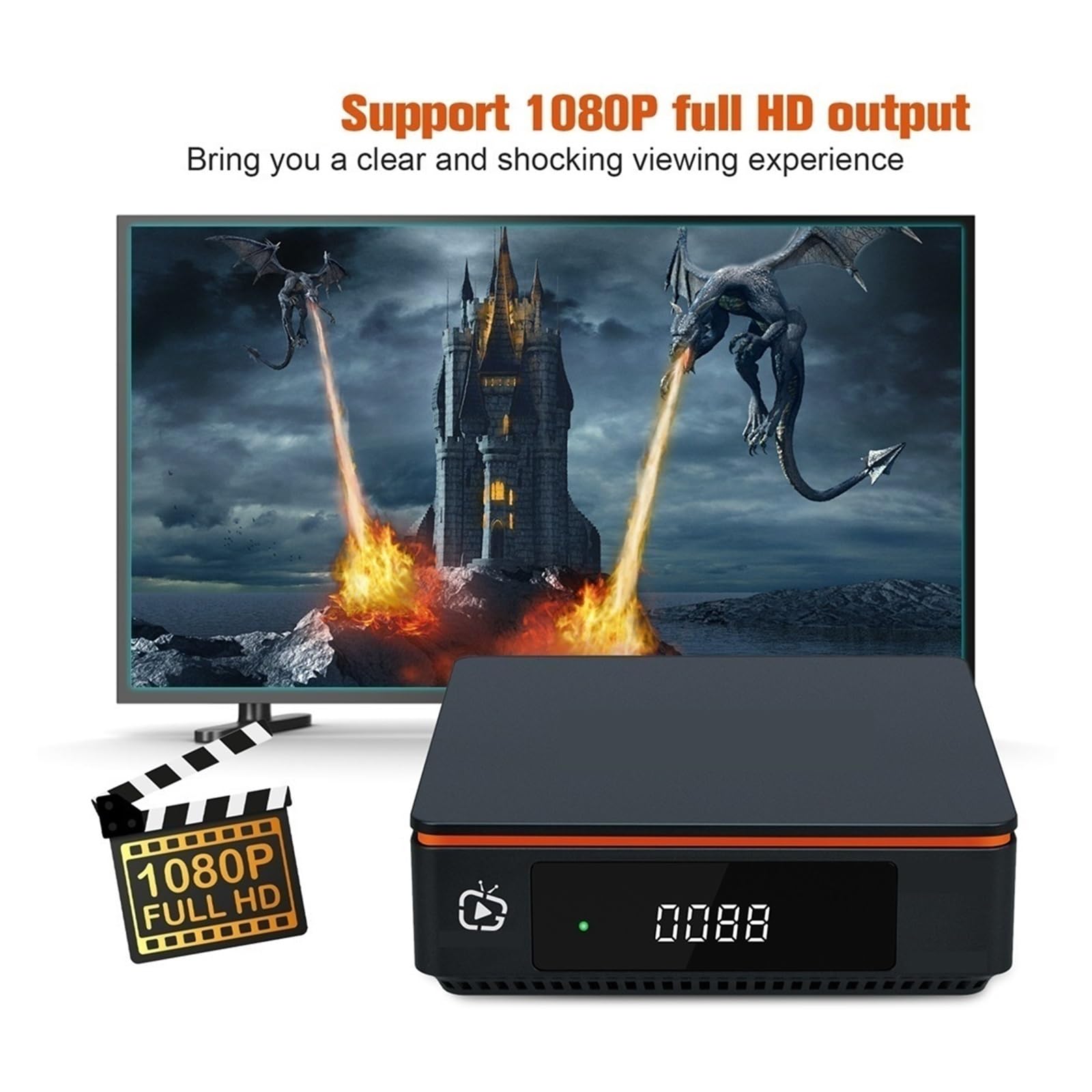 Récepteur Satellite 1080P FHD, Amplificateur De Signal, Gain Couverture plus large