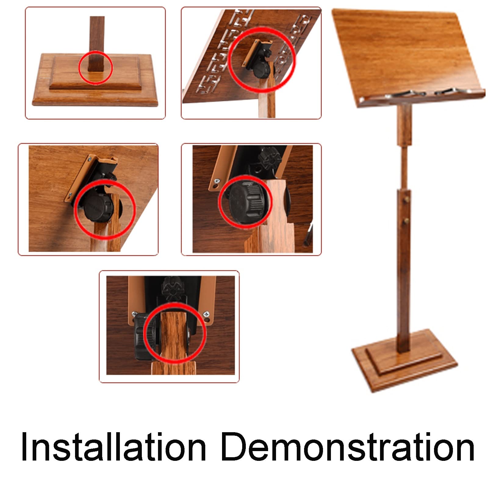 Atril para Violín con Bolsa De Transporte, Atril para Partituras con Colgador para Violín, Estable Y Giratorio, La Estantería De Madera Es Más Estable, Atril De Metal Extra,