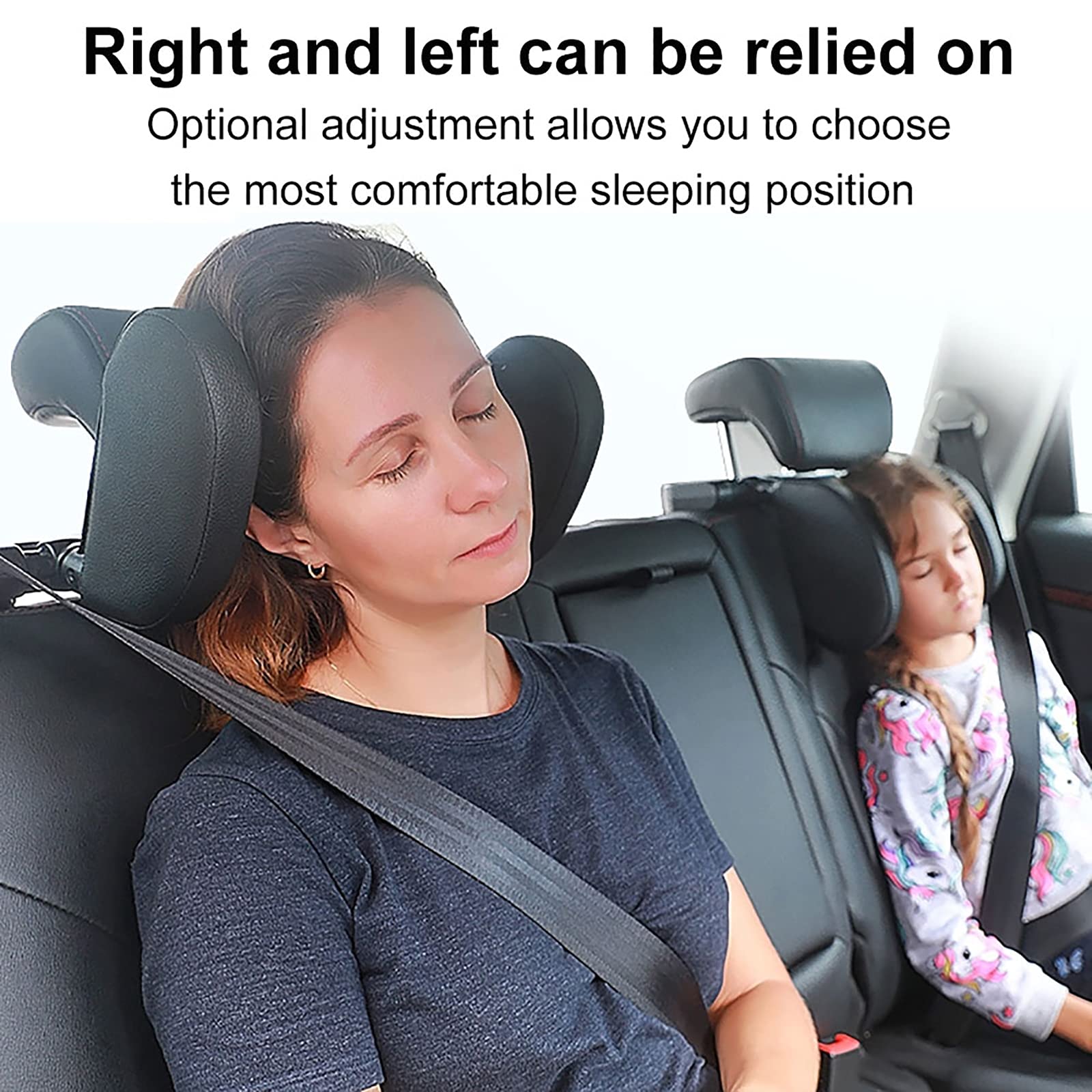Cale Tete Enfant Voiture Oreiller Voyage Rotation à 360°, Confortable Tete Enfant Voiture pour Cale Nuque,Appuie Tete Voiture Enfant Largeur Et Distance De Trou Réglables, Rangement Pliable