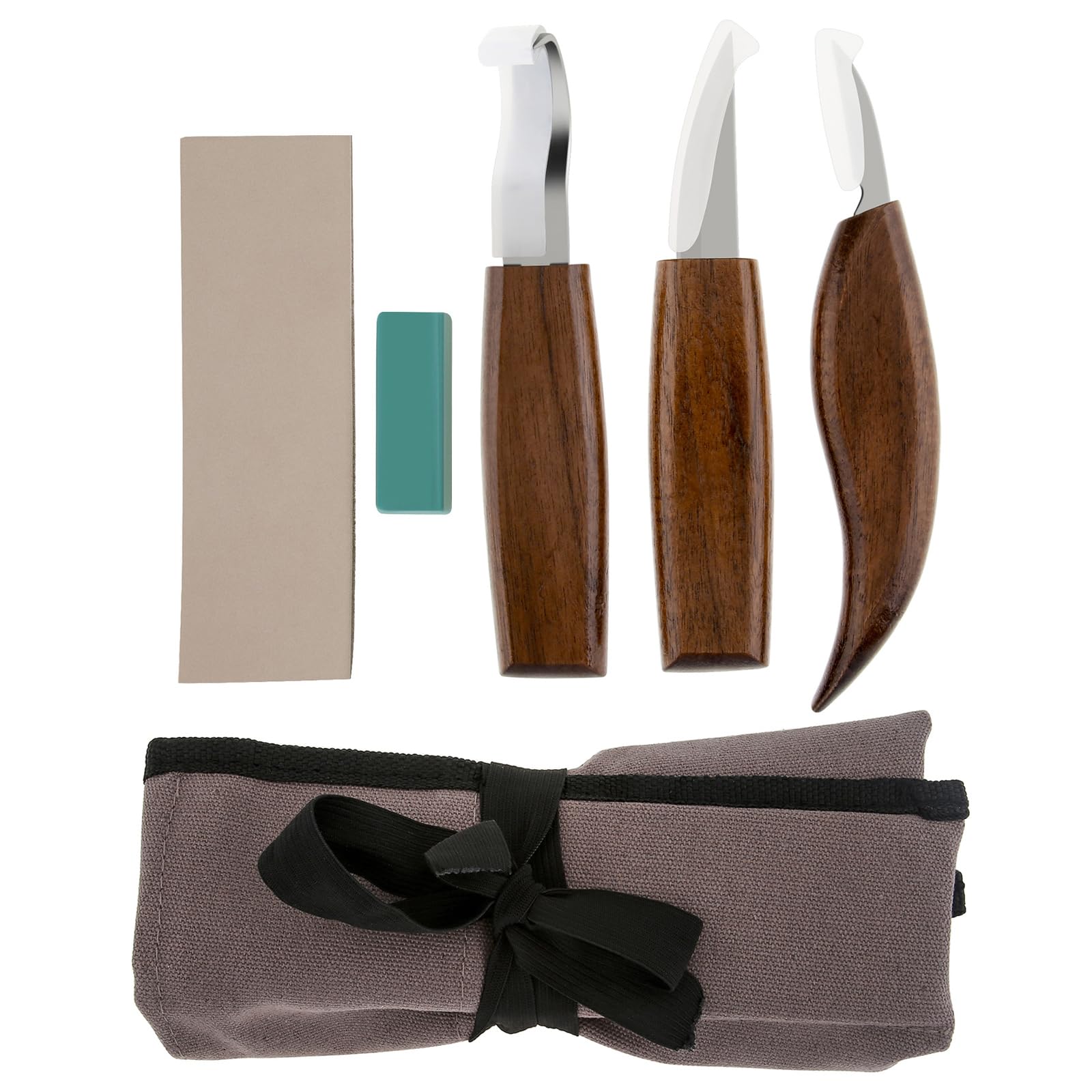 Omninmo Wood Carving Tools, Wood Detail Knife Chip Knife Hook Knife Wood Whittling Kit for Beginners Woodworking