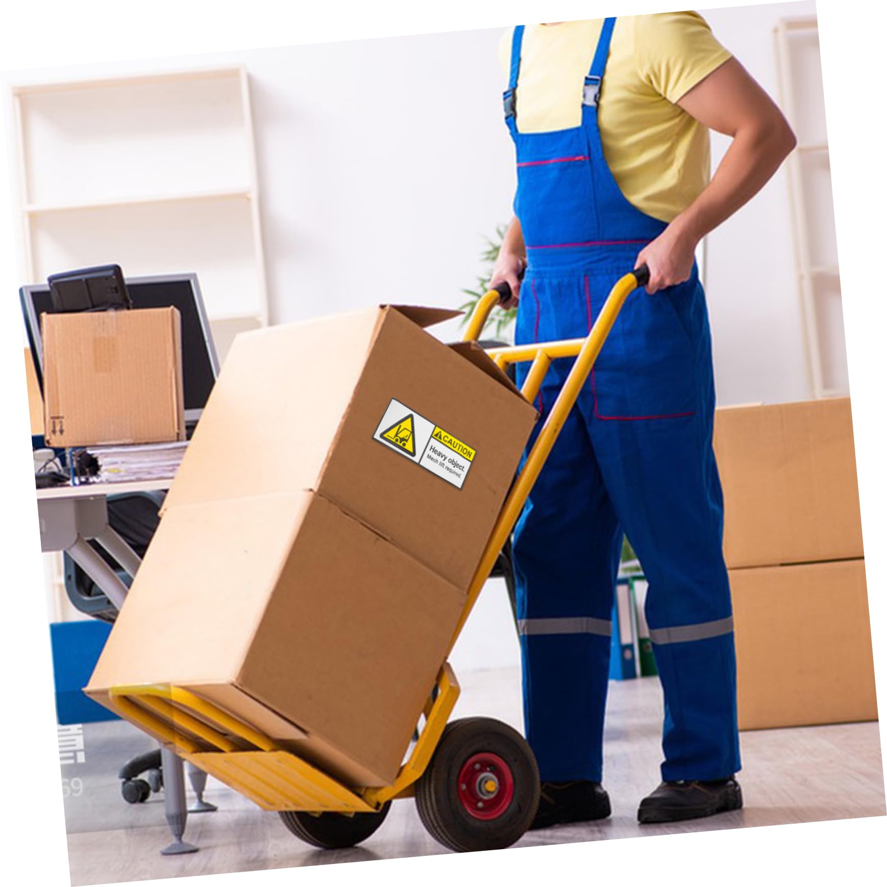 KICHOUSE 1 Roll Team Lift Label Stickers Heavy Team Lift Label Heavy Stickers for Shipping Stickers Heavy Stickers for Moving