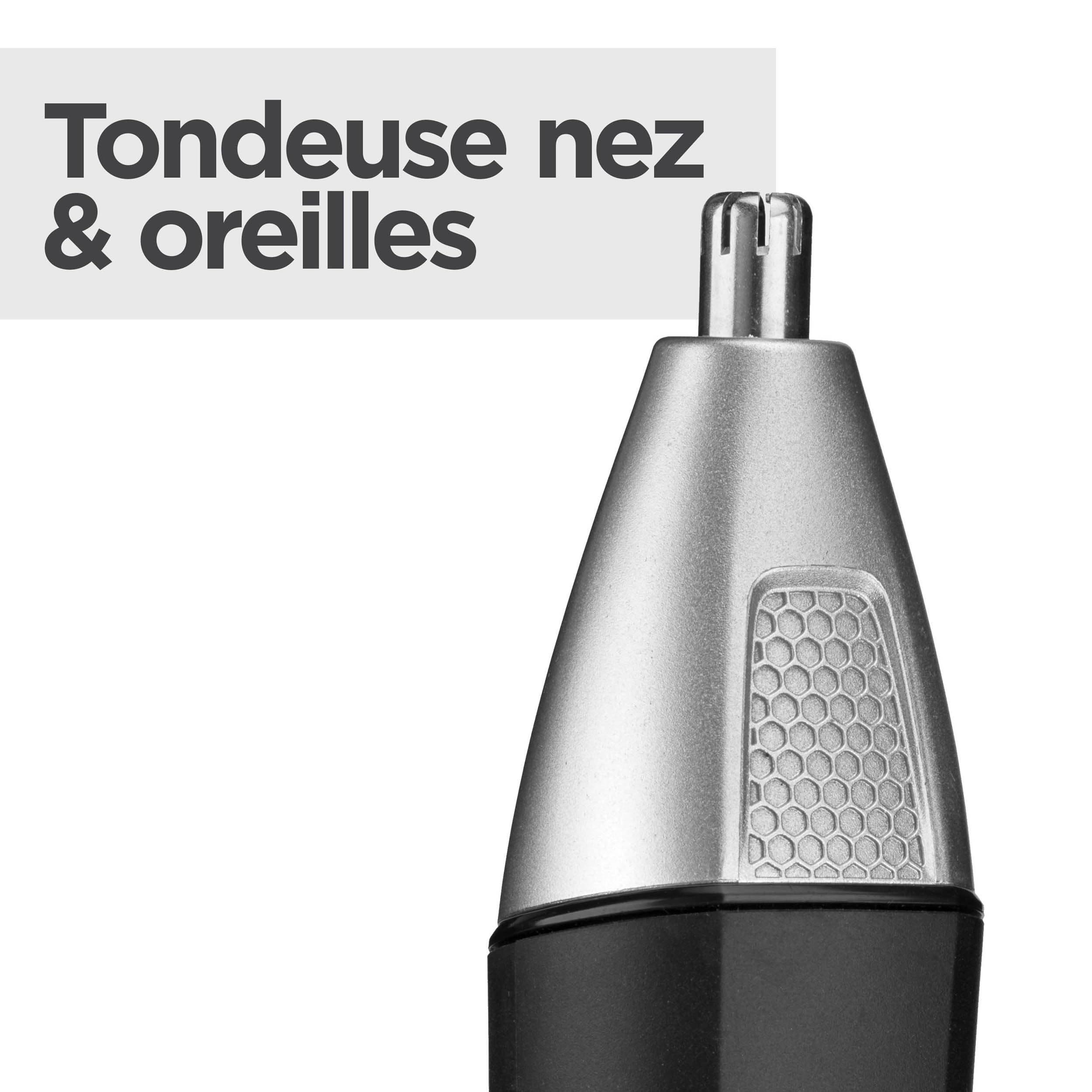 BaByliss Tondeuse Multi-usages Lithium Power 11-in-1 - Kit complet sans fil incluant une tondeuse barbe,cheveux et nez, oreilles et sourcils, Waterproof, Noir/Gris, MT812E