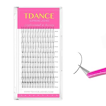 TDANCE Spikes Lash Extensions Matte Black Premade Lash Spikes Eyelash ExtensionsSpikes-0.07-D,14-19 mm