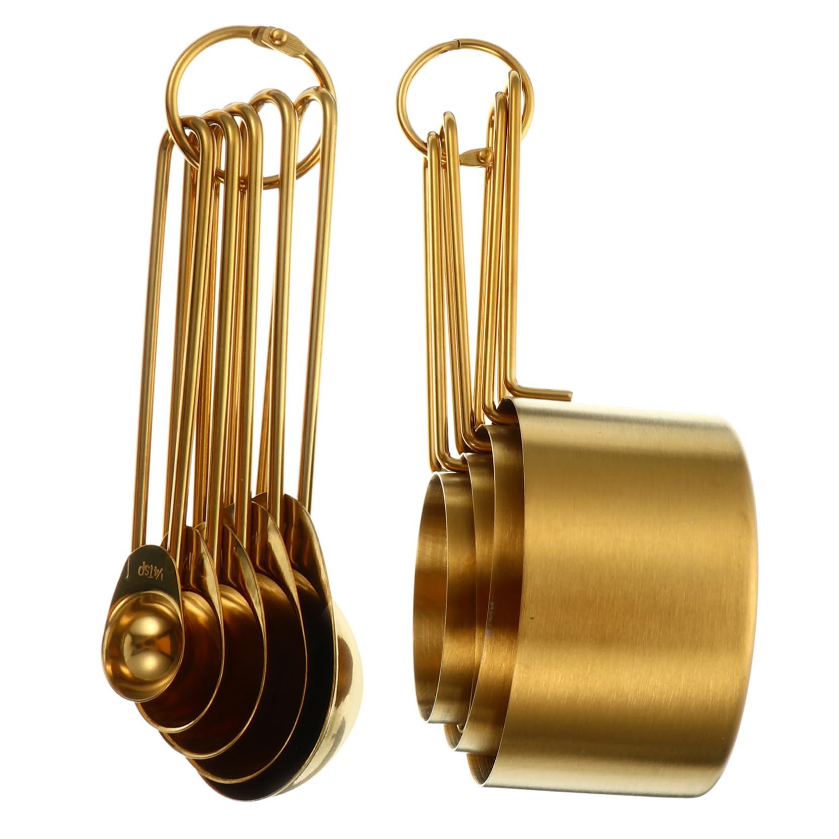DECHOUS Set Di Utensili Da Cucina in Acciaio Inossidabile - Kit Di 9 Cucchiai Dosatori E Cucchiai Normali Utensili Da Cucina E Facili Da Pulire