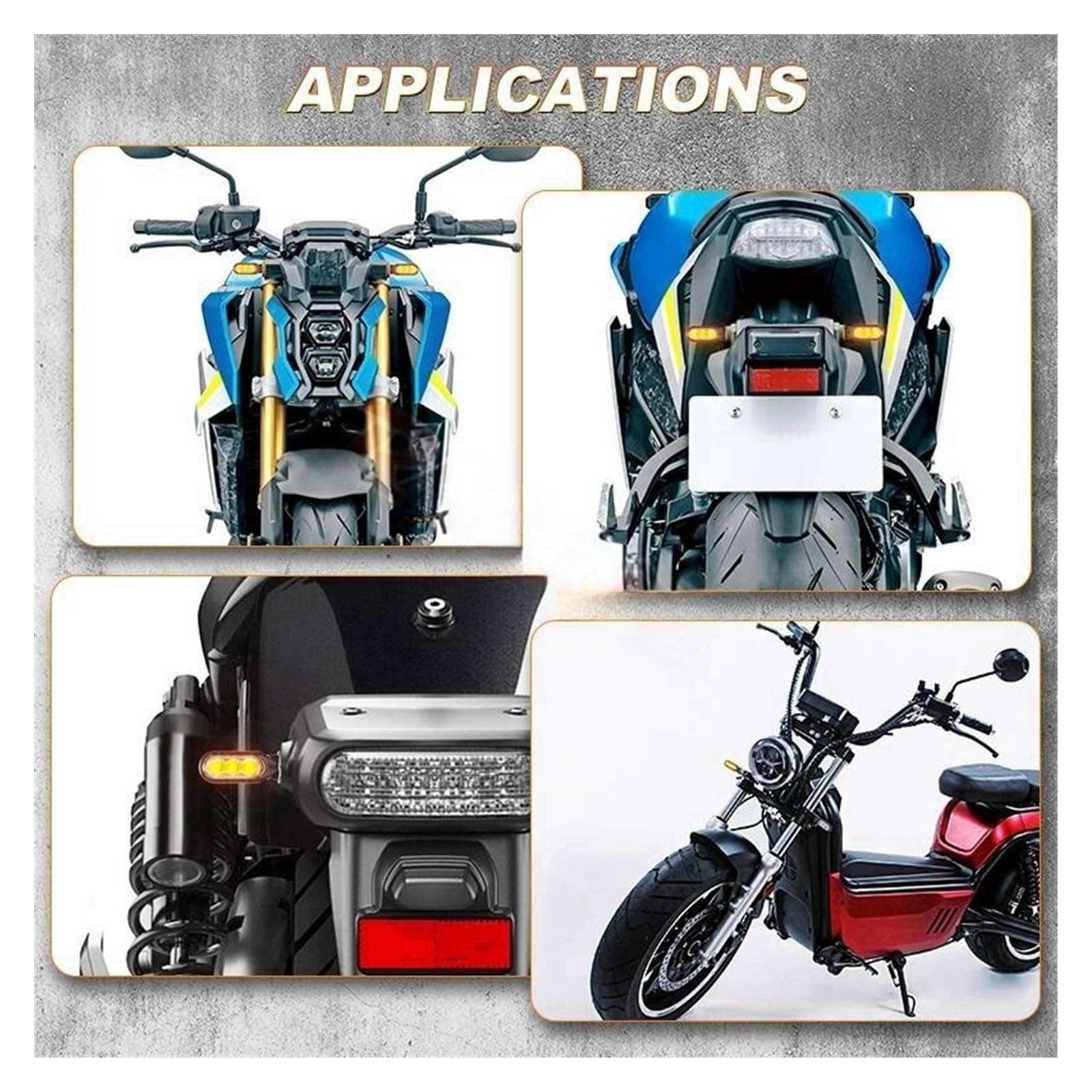 Indicatori di direzione a LED per moto da 10 mm Indicatoris Motos
