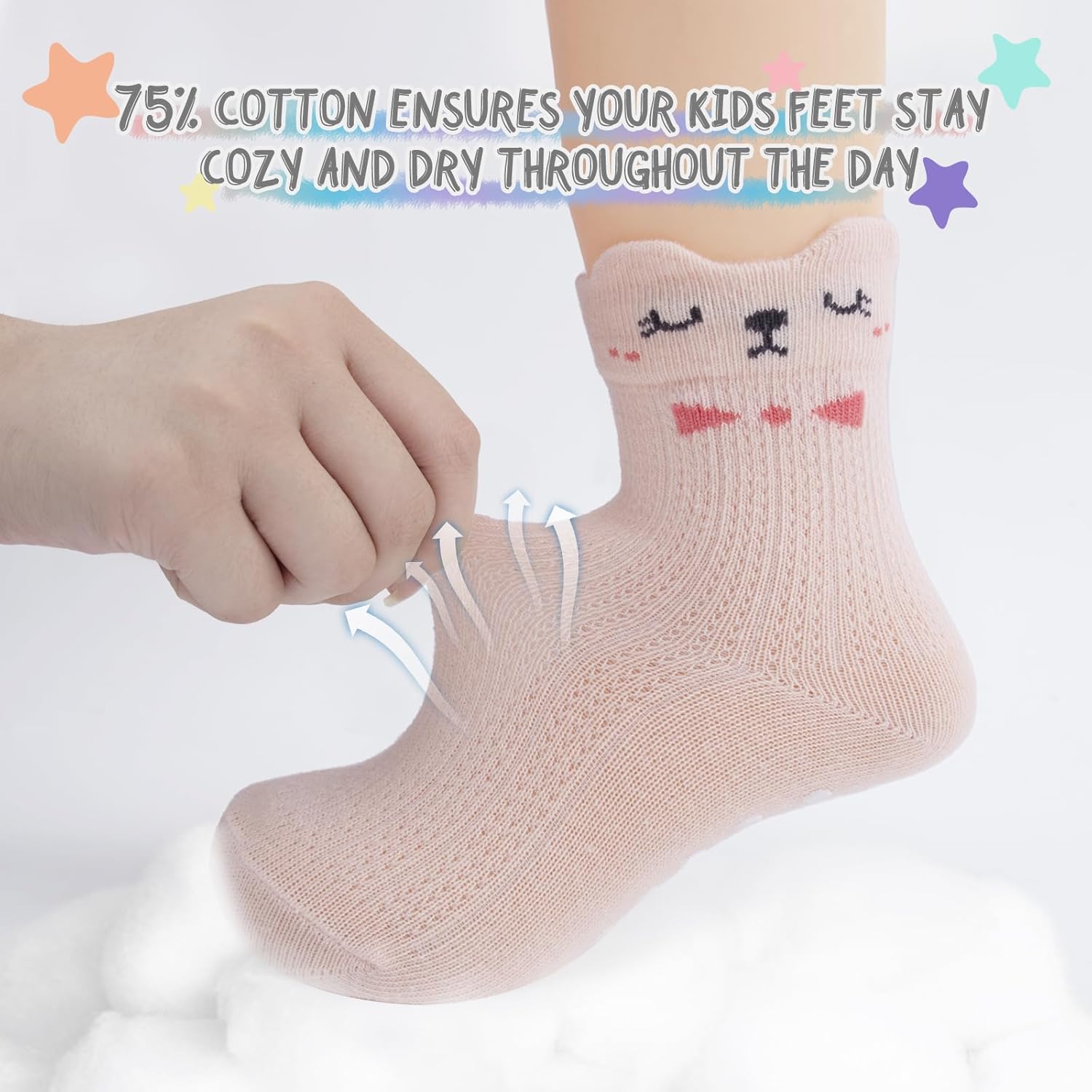 Baby Toddle Socks Grip Non Slip Kids Boys Girls Cotton 12 Pack Ankle Cute Newborn Socks - Image 4