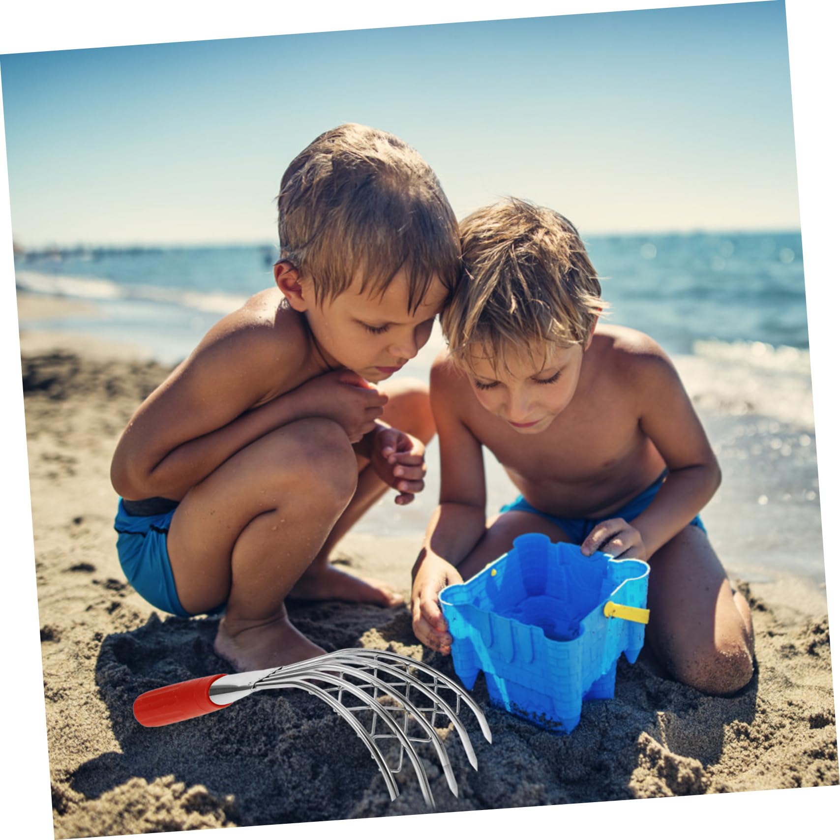 Toyvian 2 Stück Strandrechen für Ergonomischer Muschelrechen Rostfreiem mit Fünf Zähnen Werkzeug zum Muschelsuchen für Einsatz Am Strand