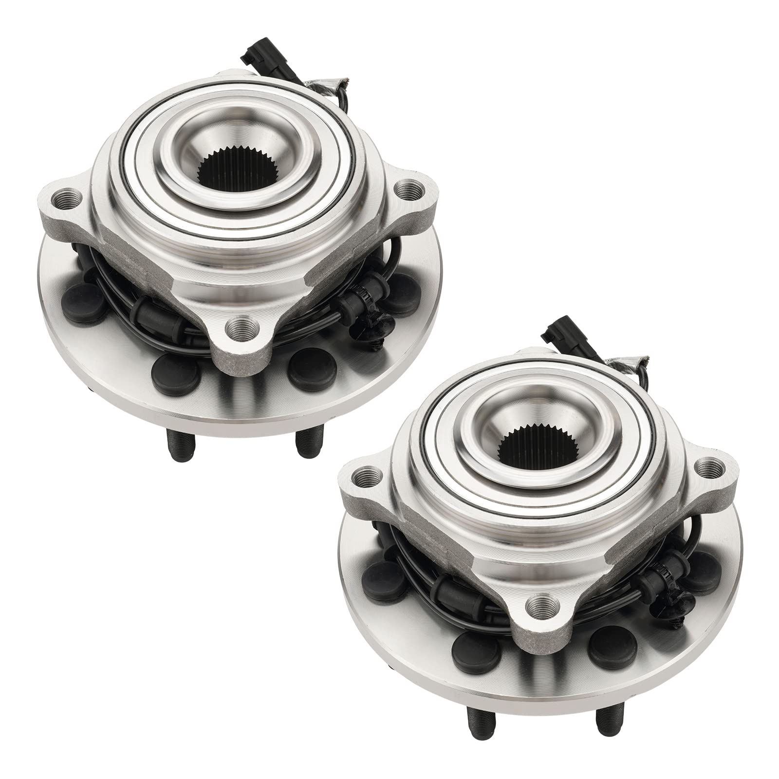 PHILTOP 515162 Front Wheel Hub Bearing Assembly for Ram 2500 2014-2018, 3500 2013-2018, Wheel Bearing 8 Lugs 2PCS