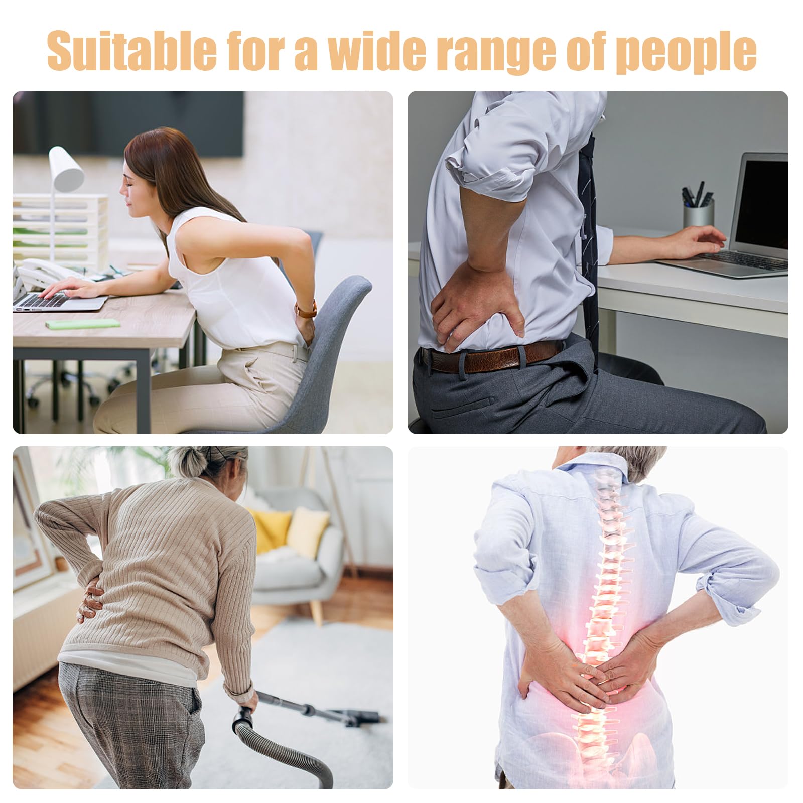 Cuscino Lombare Ergonomico ad Avvolgimento 360° per Dormire – Supporto Regolabile per la Schiena contro Sciatica e Dolori, Tessuto Traspirante per Letto, Ufficio e Auto