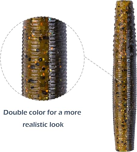 Miniatura 2 de Finesse Ned Worms Señuelos, kit de cebos para pesca de lubina, cebos de pesca de plástico suave TRD, paquete de 3040