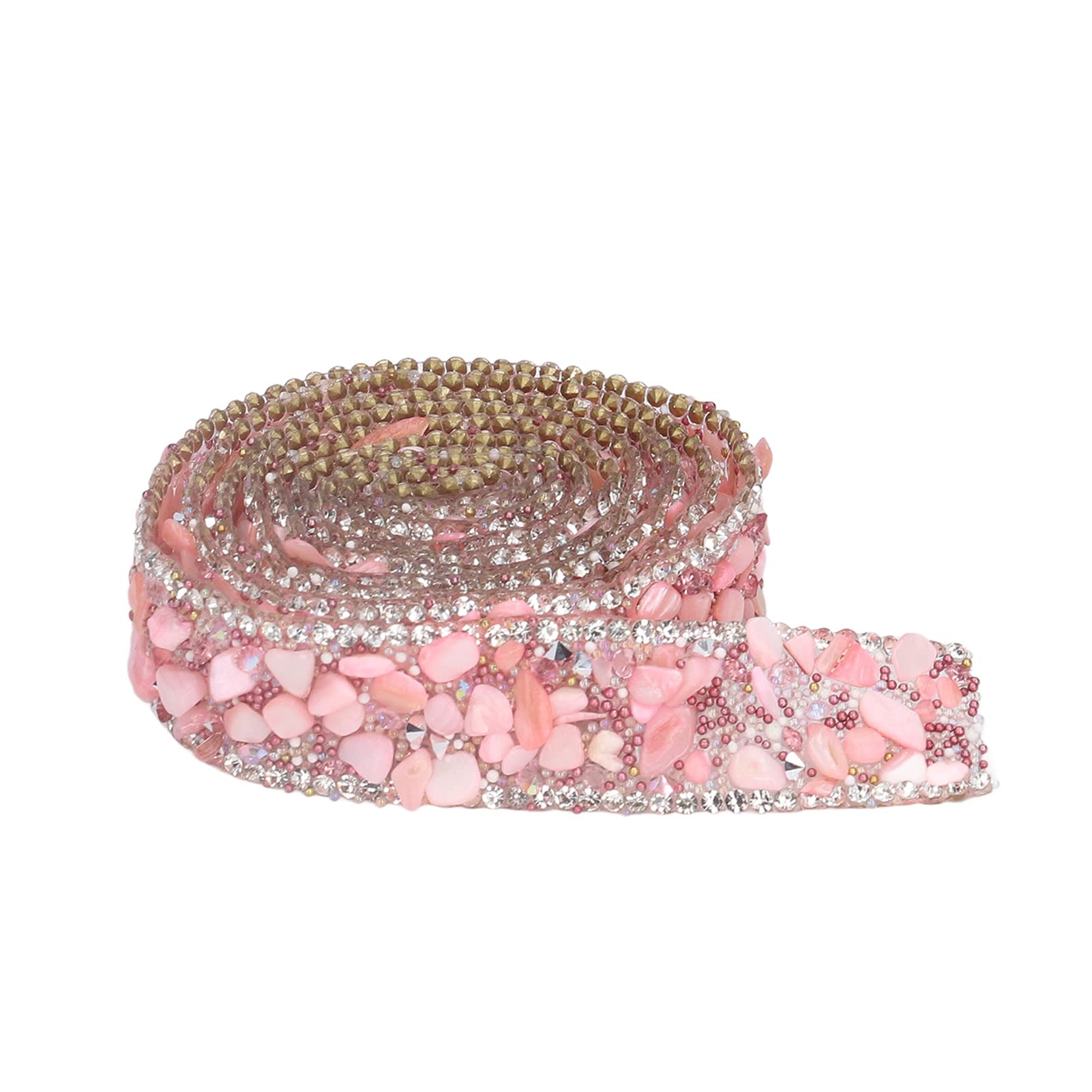 Nastro Di Strass Adesivo E Termoadesivo Locacrystal - 2 Cm X 3 M, Colore Argento/Trasparente Per Decorazioni Fai Da Te