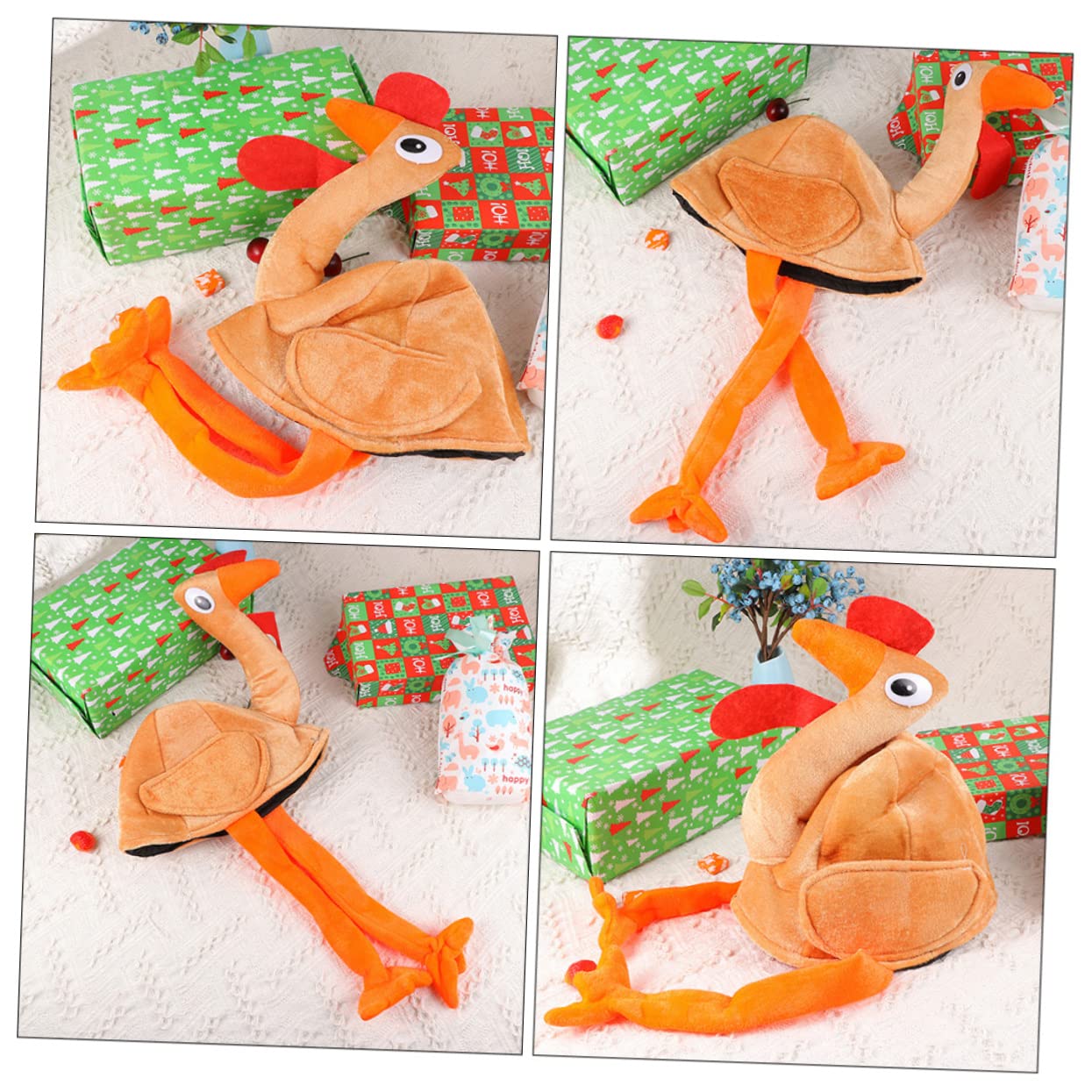 UPKOCH 3piezas Sombrero De Pavo Longevo Para Fiesta De Acción De Gracias Accesorio Divertido De Cosplay Patas Largas Para Celebraciones Festivas