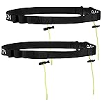 VeloChampion Running Waistpack Belt - Elastic Stretch Fit with Clip Fastening for Triathlon, Marathon, Cycling & Race Number Holder (Adult S/M + Gel Loops, 2)