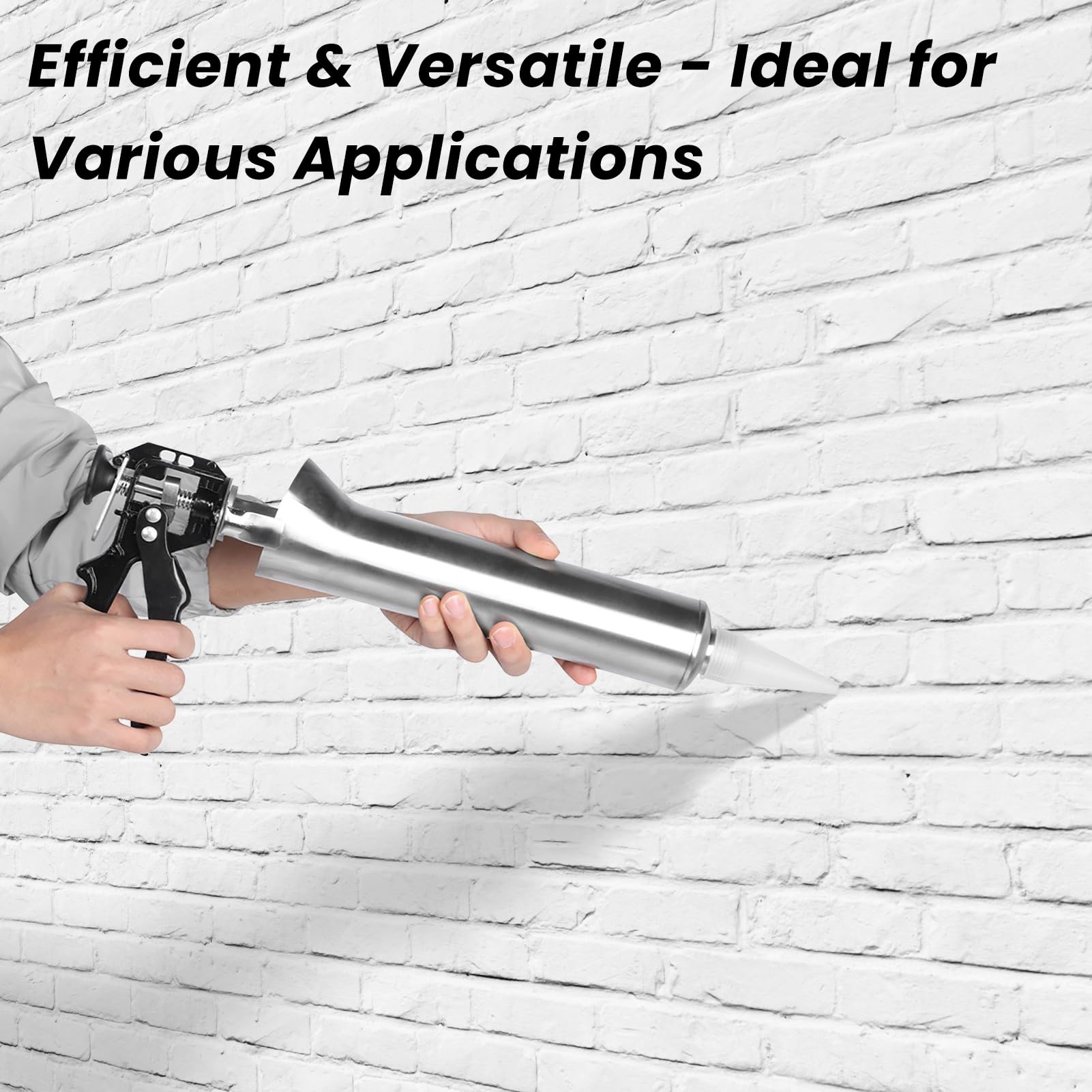 Generic Stainless Steel Mortar Grouting Gun Durable Caulking Tool for Cement Grouting, Tool for Ceramic Tile, Labor-saving with Ergonomic Handle, 16.1 Inch Caulking Gun for Tilers Generic Stainless Steel Mortar Grouting Gun Durable Caulking Tool for Cement Grouting, Tool for Ceramic Tile, Labor-saving with Ergonomic Handle, 16.1 Inch Caulking Gun for Tilers