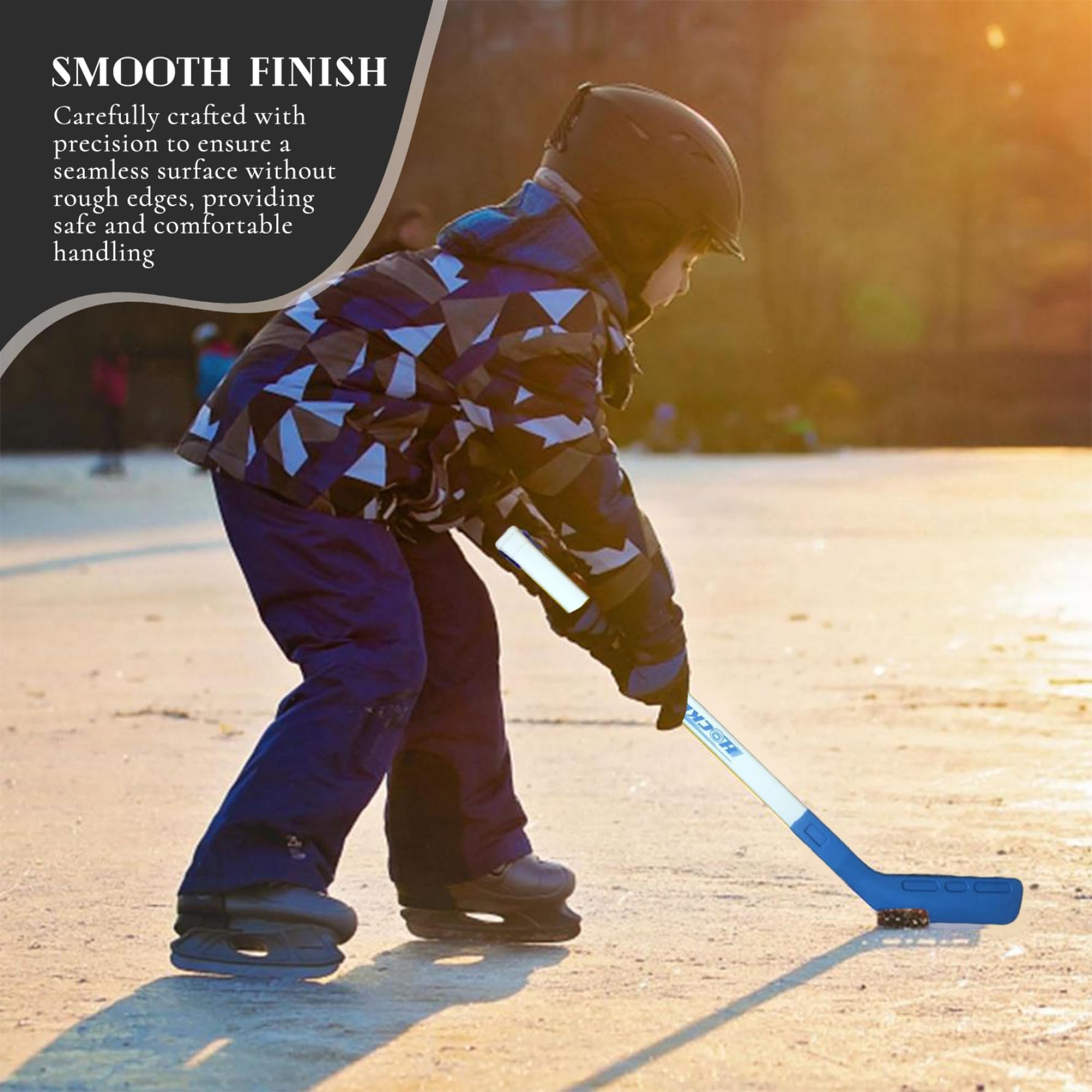 Set di Mazze da Hockey su Strada per Bambini|Set di Hockey per Bambini Bastone da Allenamento per Pavimento da Strada con 2 Palline per Ragazzi e Ragazze Interni ed Esterni, Blu Rosso