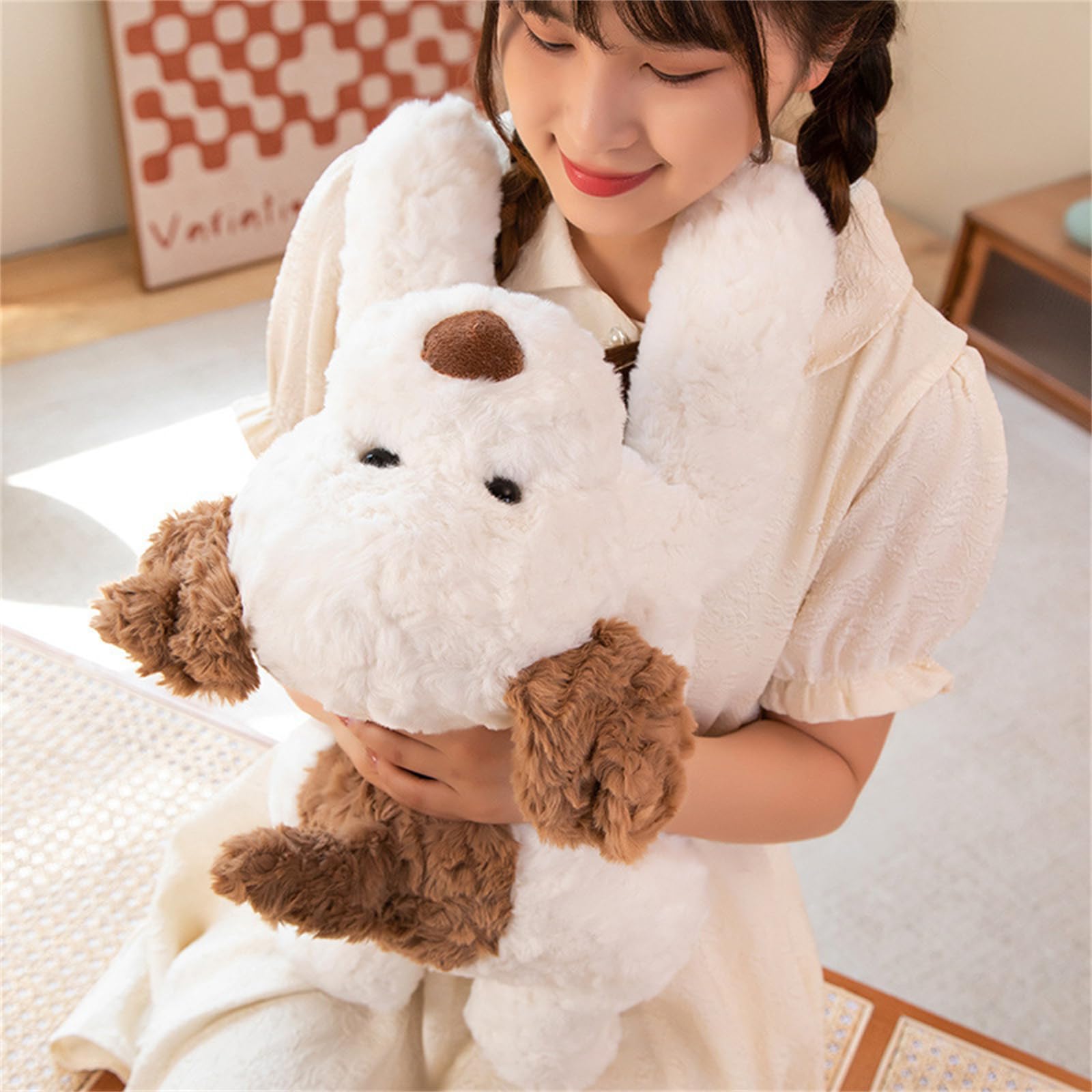Peluches, Peluche de Perro Peluche ponderado, Lindos Animales, cojín for abrazar Cachorro Esponjoso(Brown Teddy,55cm)