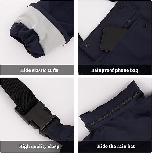 Miniatura 6 de Rain Suit For Men & Women Waterproof Heavy Duty Rain Gear Reflective Jacket & Bib Pants for Fishing Outdoor Work
