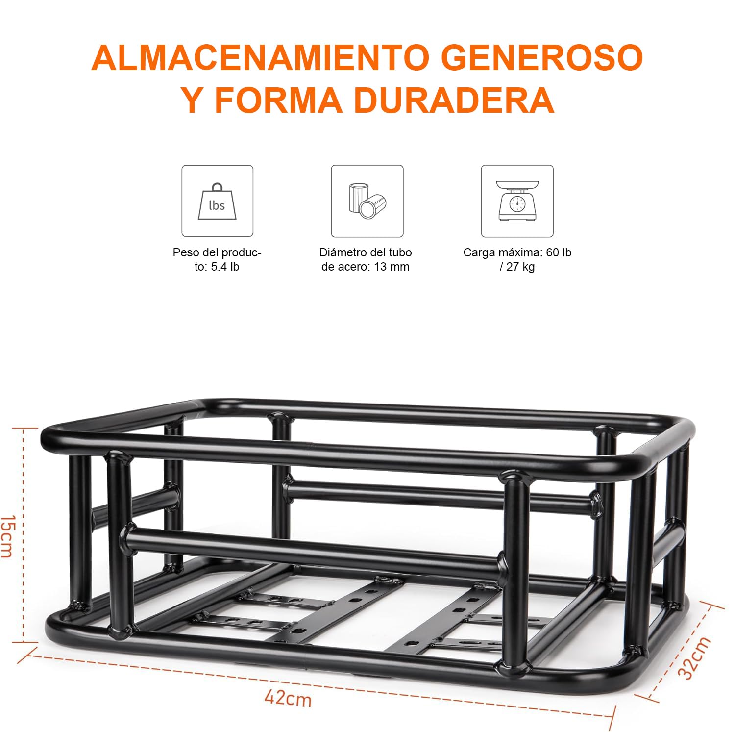CXWXC Cesta trasera para bicicleta con red de carga y forro, capacidad de carga hasta 30 kg, cesta para bicicleta, bicicleta eléctrica, e-bike