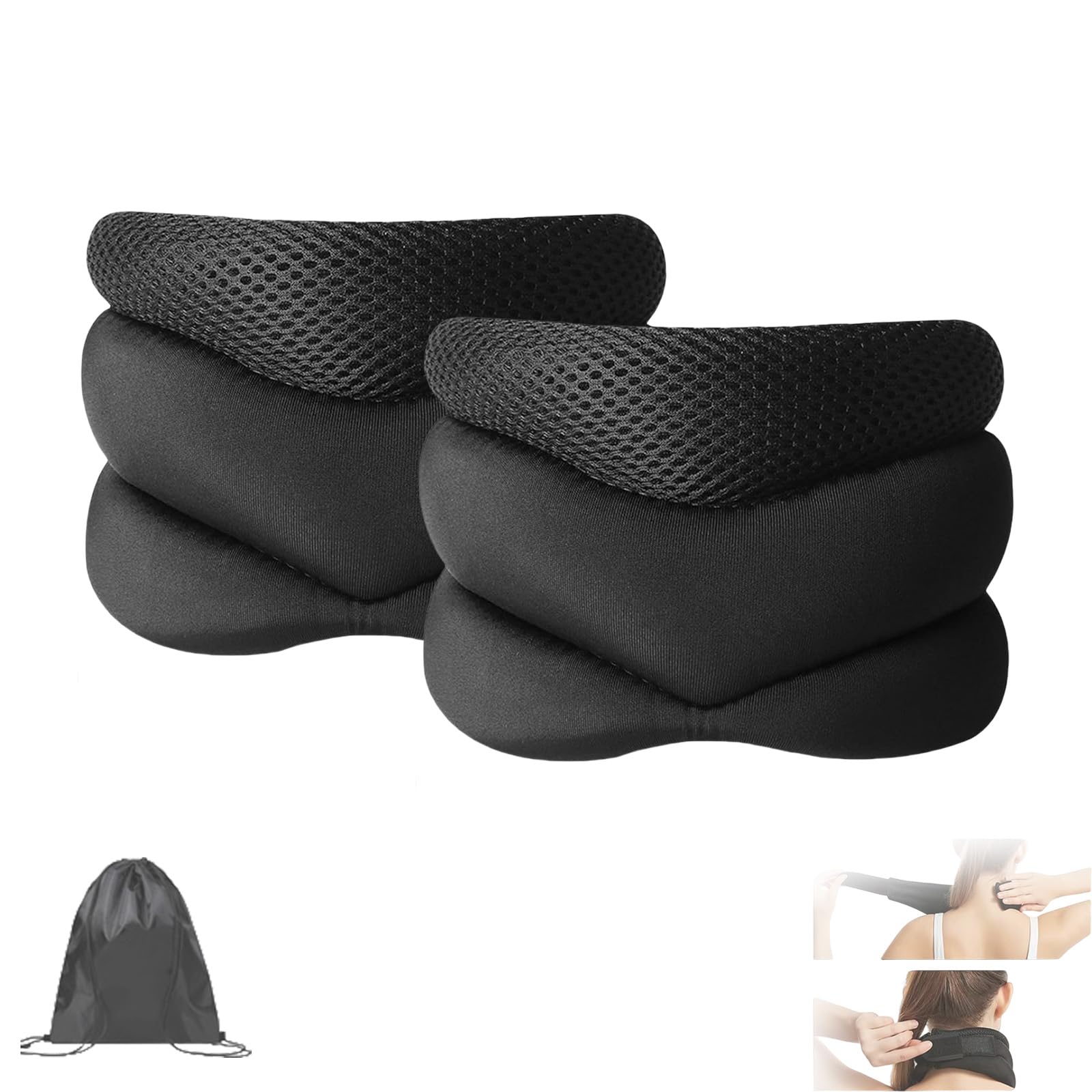 Collier Cervical contre les douleurs de nuque avec la mousse ergonomique Vitavix x2