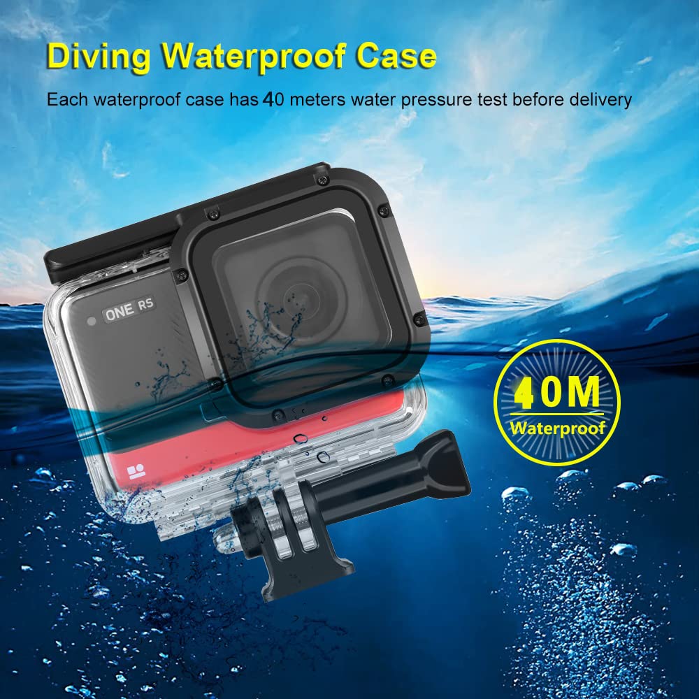 Wasserdichtes Gehäuse für insta360 ONE RS 4K, Action-Kamera-Tauchgehäuse, Unterwassergehäuseabdeckung
