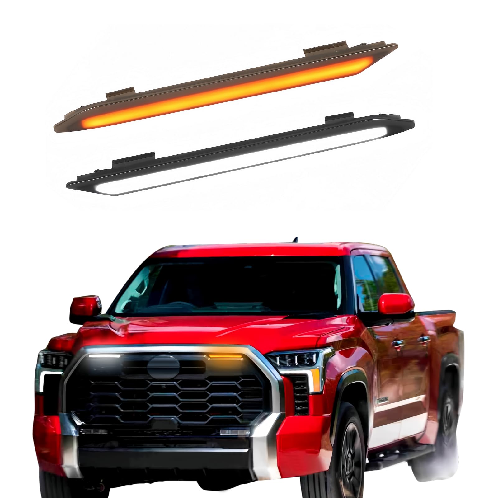 Photo 1 of **RECOMENDED FOR PARTS/ MISSING PIECES ONLY HAS 1 LIGHT*** SDTSSYVE Led Gril Grille Lights for 2022 2023 2024 2025 Toyota Tundra trd-off Road Sport Grills led Bar Turn Signal Lights For Tundra trd accessories (Sport-Tundra-DRL)