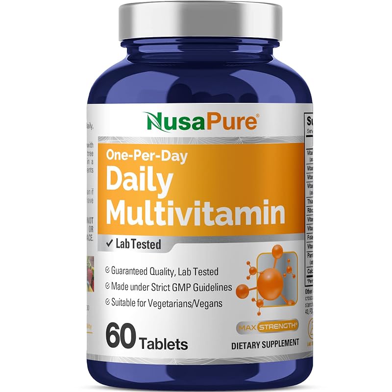 NusaPure Multivitamínico diário com estearato de magnésio, vegano, 60 comprimidos