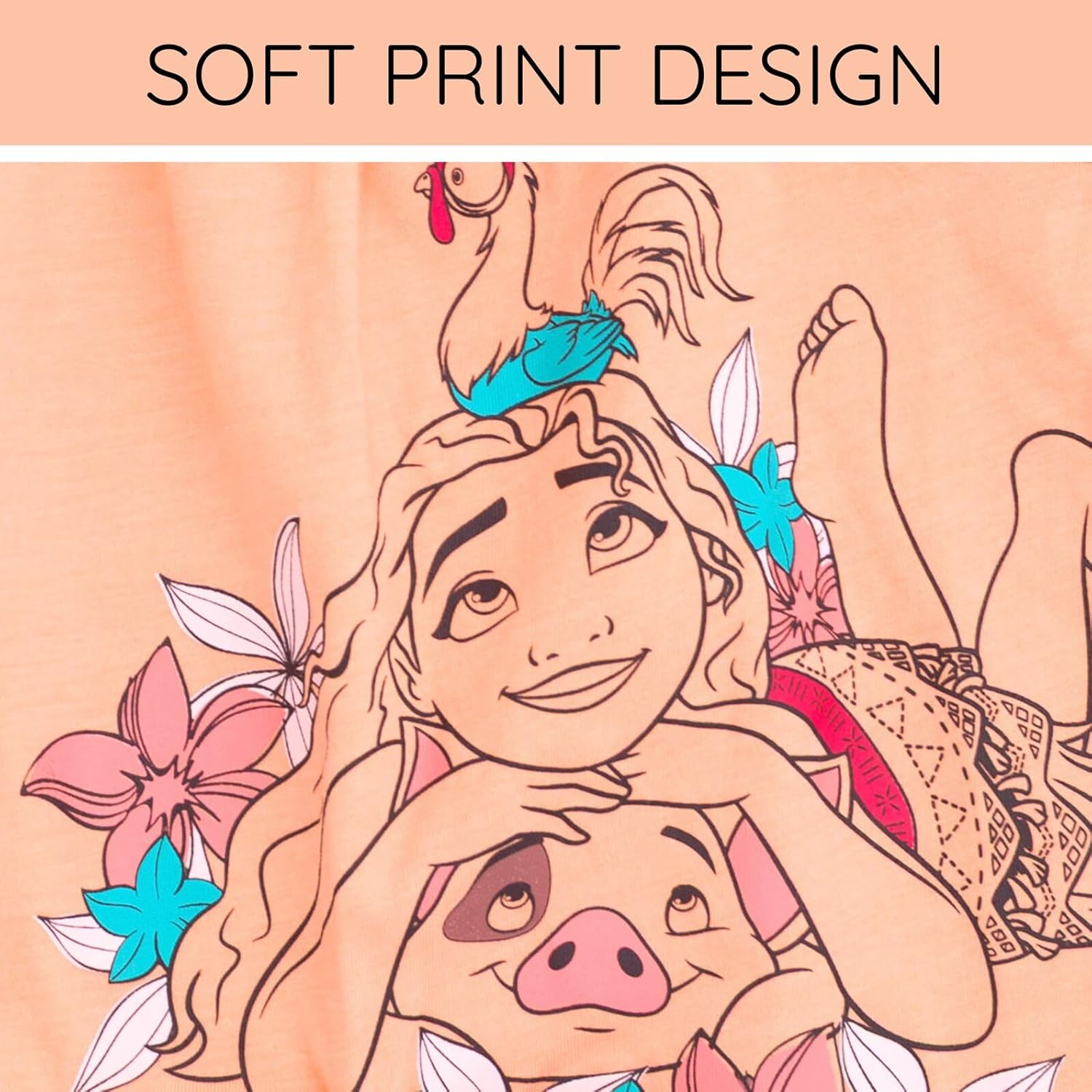 Disney Girls Square Neck T-Shirt and Smocked Skirt Outfit Set Toddler to Big Kid Sizes (2T - 14-16) - Image 5