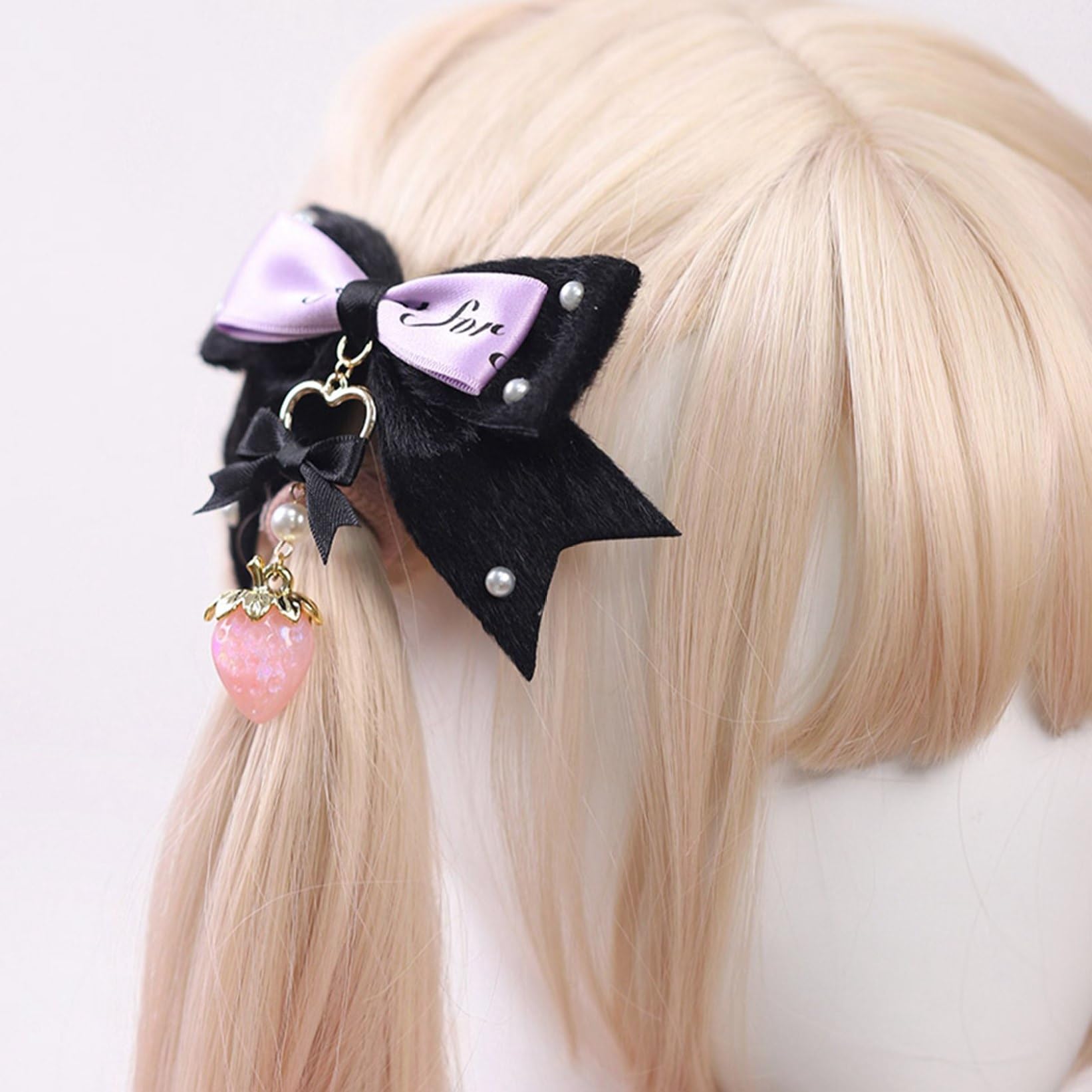 Amazon.co.jp: ヘアアクセサリー ペアセット 2枚 リボンクリップ 