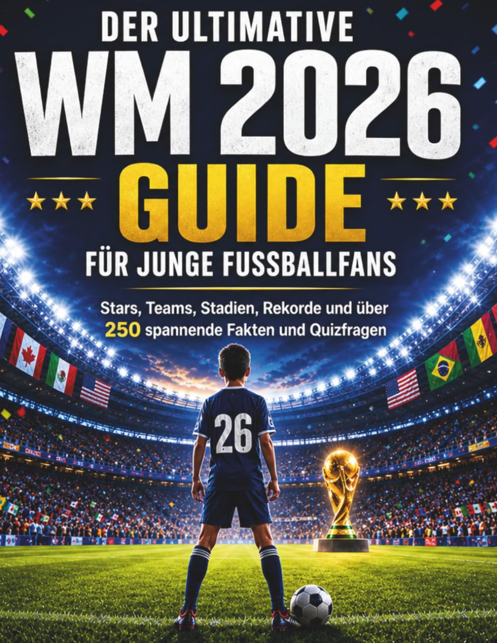 Der ultimative WM 2026 Guide für junge Fußballfans: Stars, Teams, Stadien, Rekorde und über 250 spannende Fakten und Quizfragen