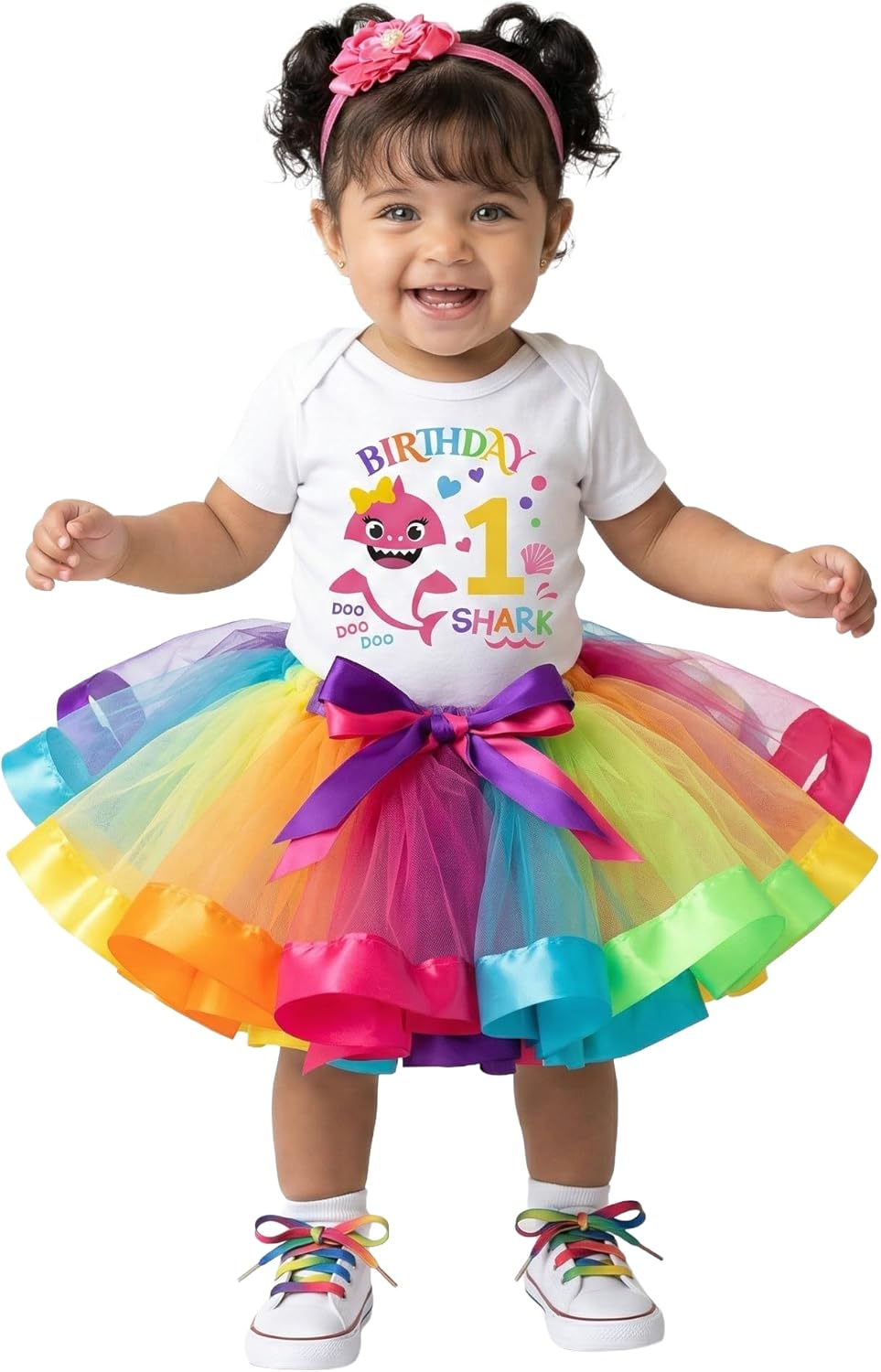 Luke and Lulu Shark Birthday Outfit Girl Collection - 1st Birthday