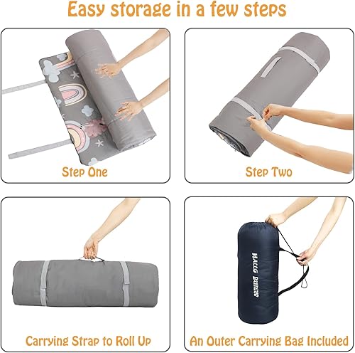 Miniatura 7 de Saco de dormir para niños, sacos de dormir de dinosaurioastronauta espacial para niños, saco de dormir con almohada extraíble para niños y niñas,