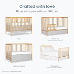 Dream On Me Synergy 5-in-1 Convertible Crib in Natural, Greenguard Gold Certified, BSA Certified, 3 Mattress Height Settings, Classic Nursery Furniture