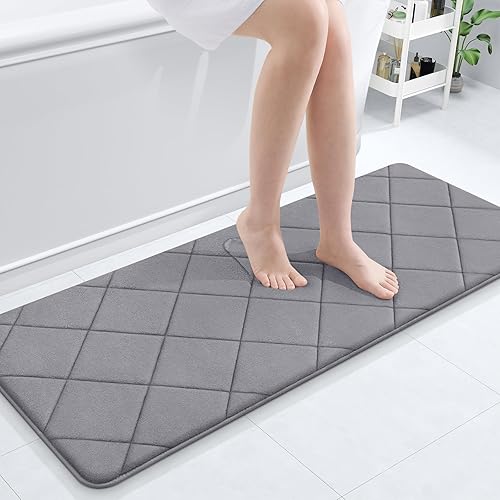 Miniatura 141 de OLANLY Tapete de baño de espuma viscoelástica de 24 x 16 pulgadas, ultra suave y absorbente, lavable a máquina, cómodo tapete de baño para suelo de