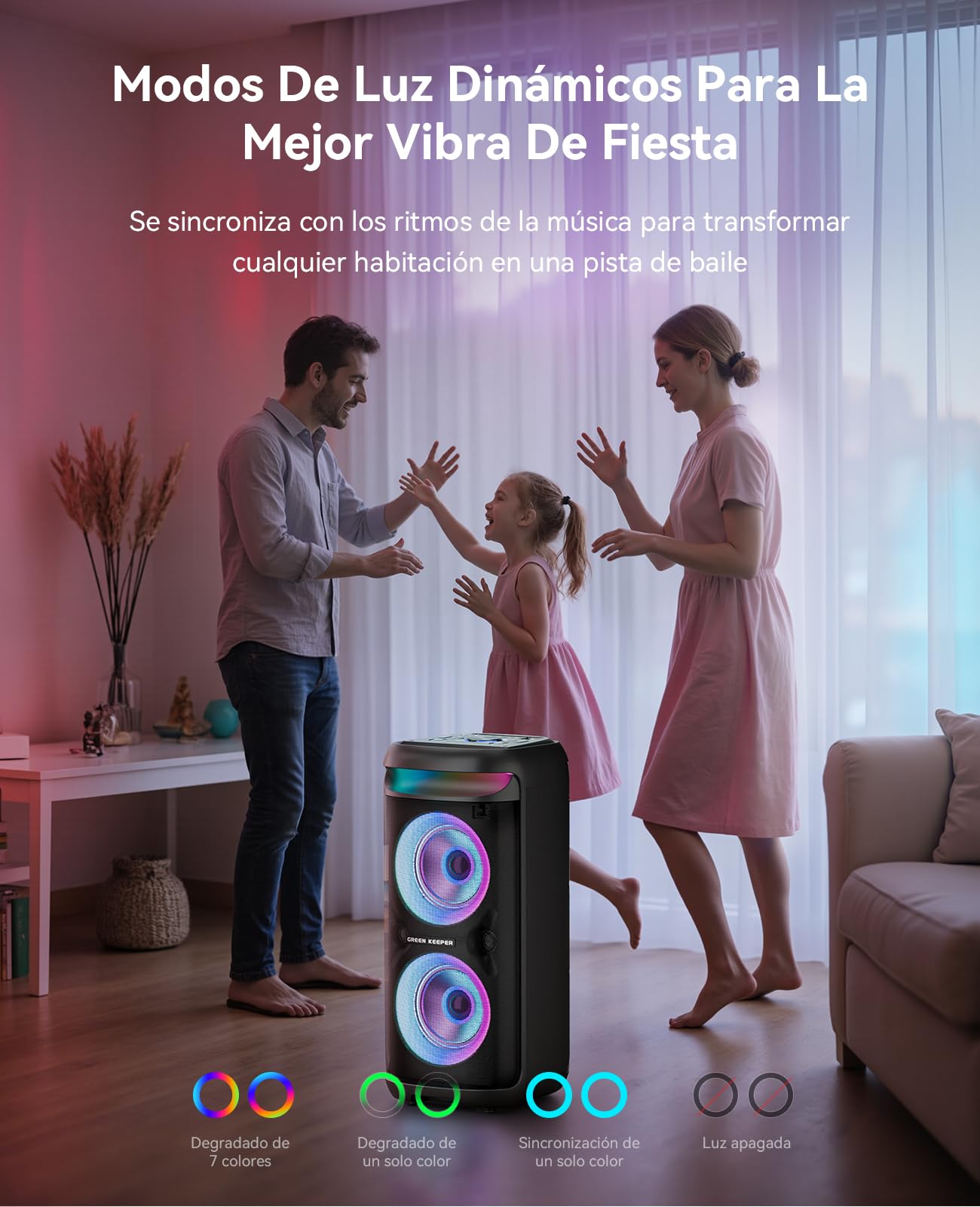 Máquina De Karaoke GKD60 Con 2 Micrófonos, Altavoz Bluetooth De 50 W