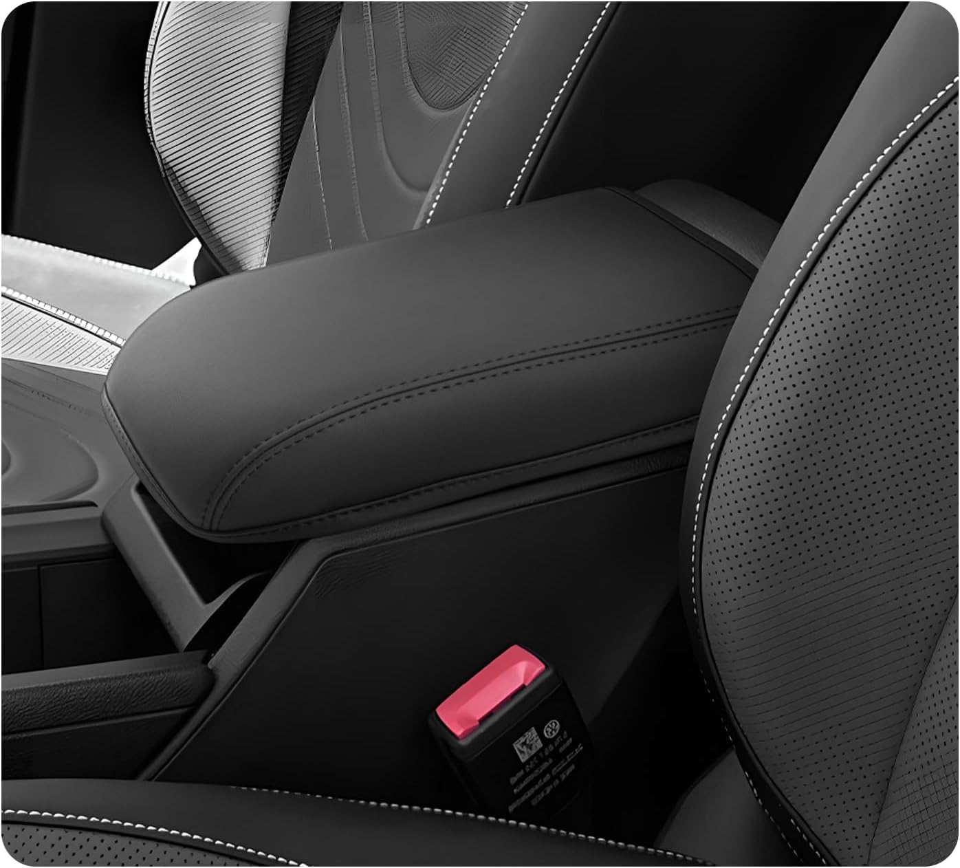 LUWU for 2025 VW Tiguan Center Console Cover Compatible with 2025 VW Tiguan Accessories Tiguan S/SE/SE R-Line Black/SEL R-Line 2025 Armrest Arm Rest Console Cover (Thin Black)