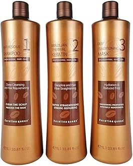 Keratine Queen Brazilian Treatment 3/Set 1L 33.81 Fl OZ