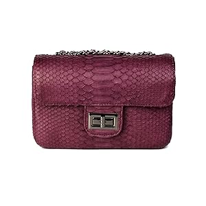 Ped python leather cross body bag | snakeskin bag | small