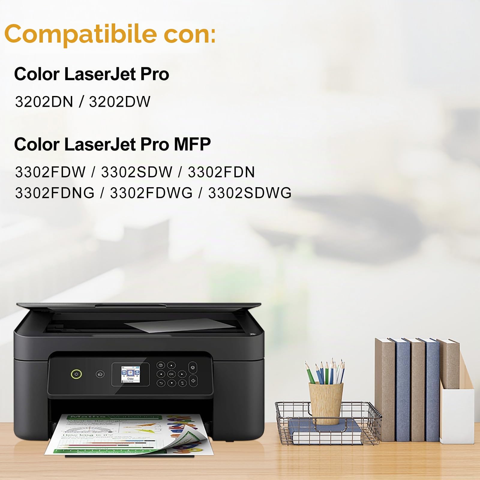LeciRoba Toner 219X per HP W2190X 219A W2190A per stampante HP Color Laserjet Pro MFP 3302FDW 3302SDW 3302FDN 3302FDNG 3302FDWG 3302SDWG Color Laserjet Pro 3202DN 3202DW (con chip, confezione da 5)