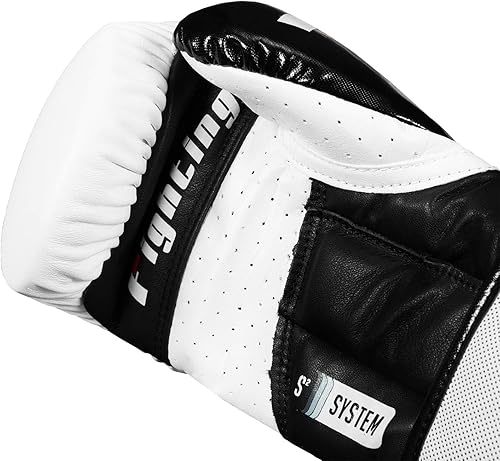 Miniatura 3 de Fighting Sports S2 Gel Power Sparring Guantes Blanco/Negro, 16 oz