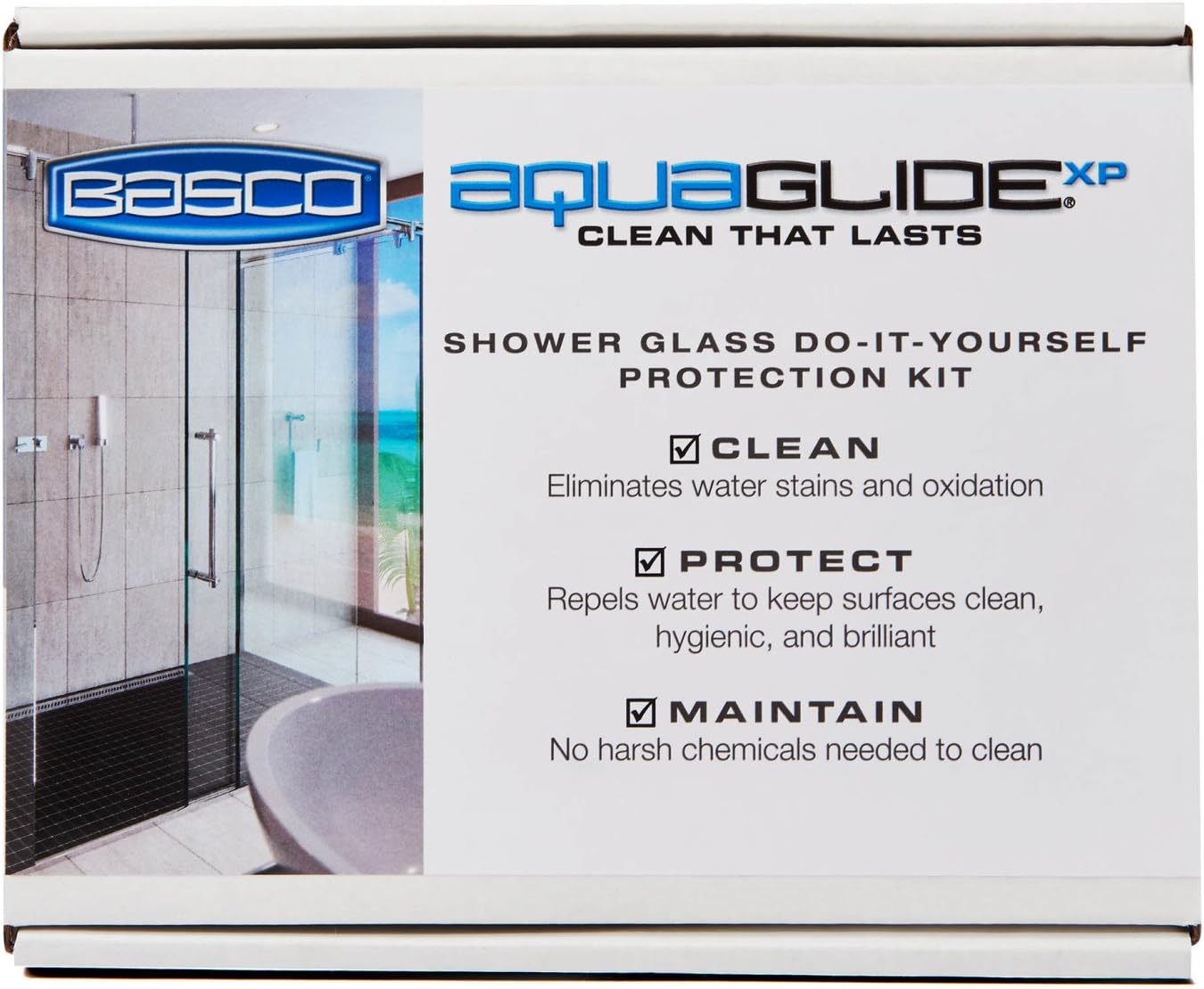 AquaGlideXP Shower Door Glass Water Repellent Kit