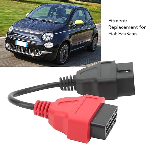 Miniatura 5 de SRS OBD Cable de diagnóstico OBD2 Cable adaptador de escáner Rojo SRS Reemplazo del cable de diagnóstico para EcuScan