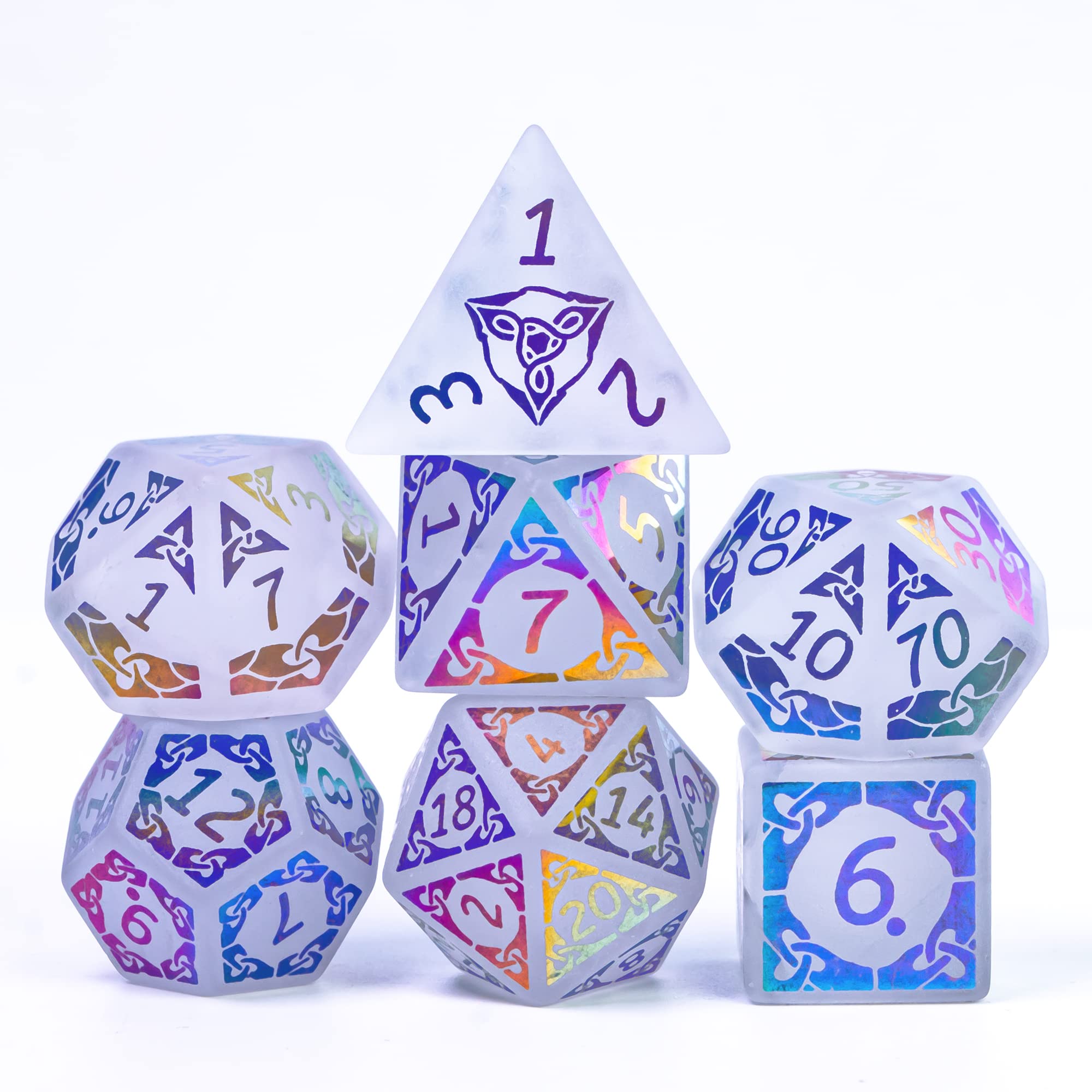 UDIXI Set di dadi in pietra preziosa per giochi da tavolo