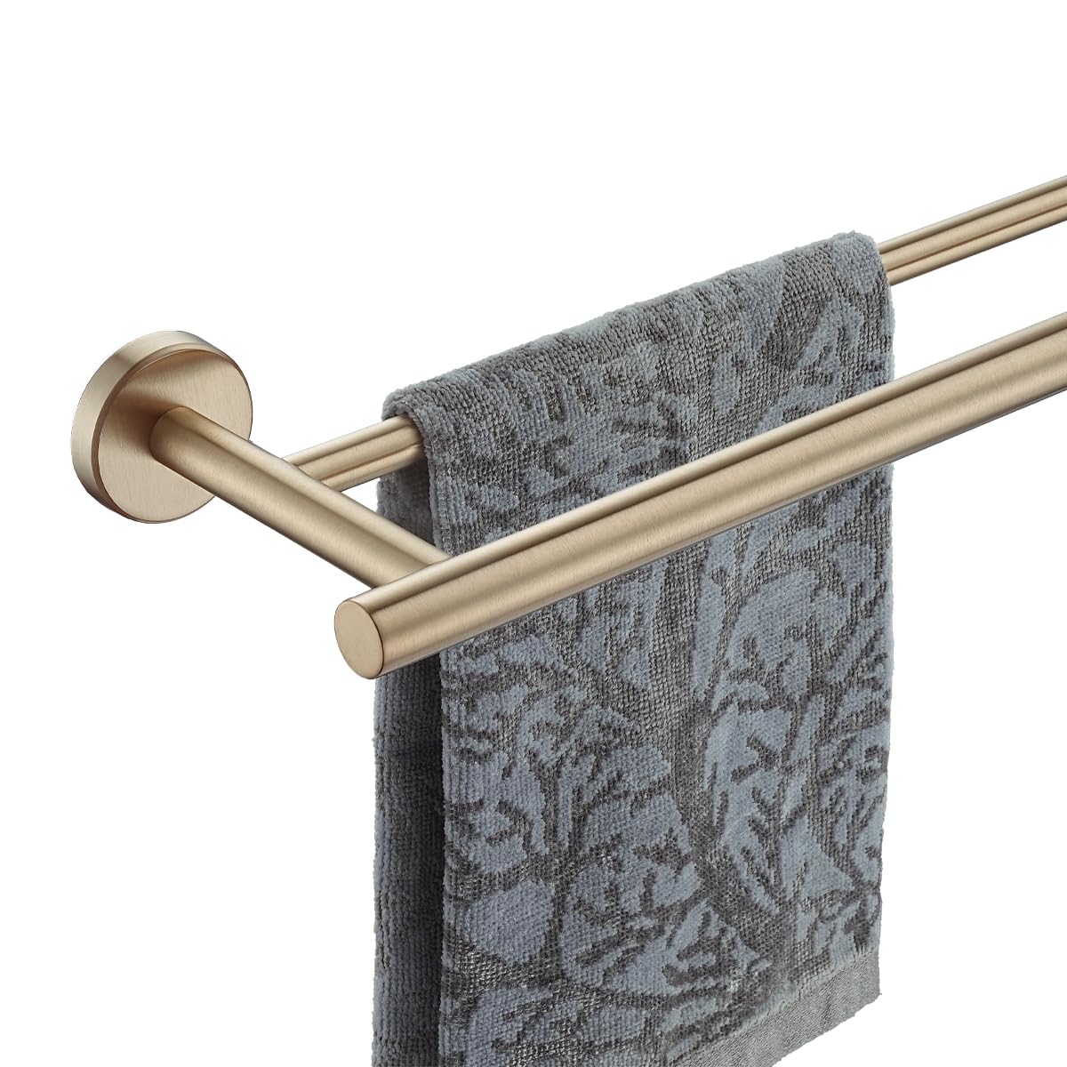 JQK Double Towel Bar Champagne Bronze, 27 Inch 304 Stainless Steel Thicken 0.8mm Towel Rack for Bathroom, Towel Holder Wall Mount, Useable Length 24 Inch, TB100L24-CB — image 1
