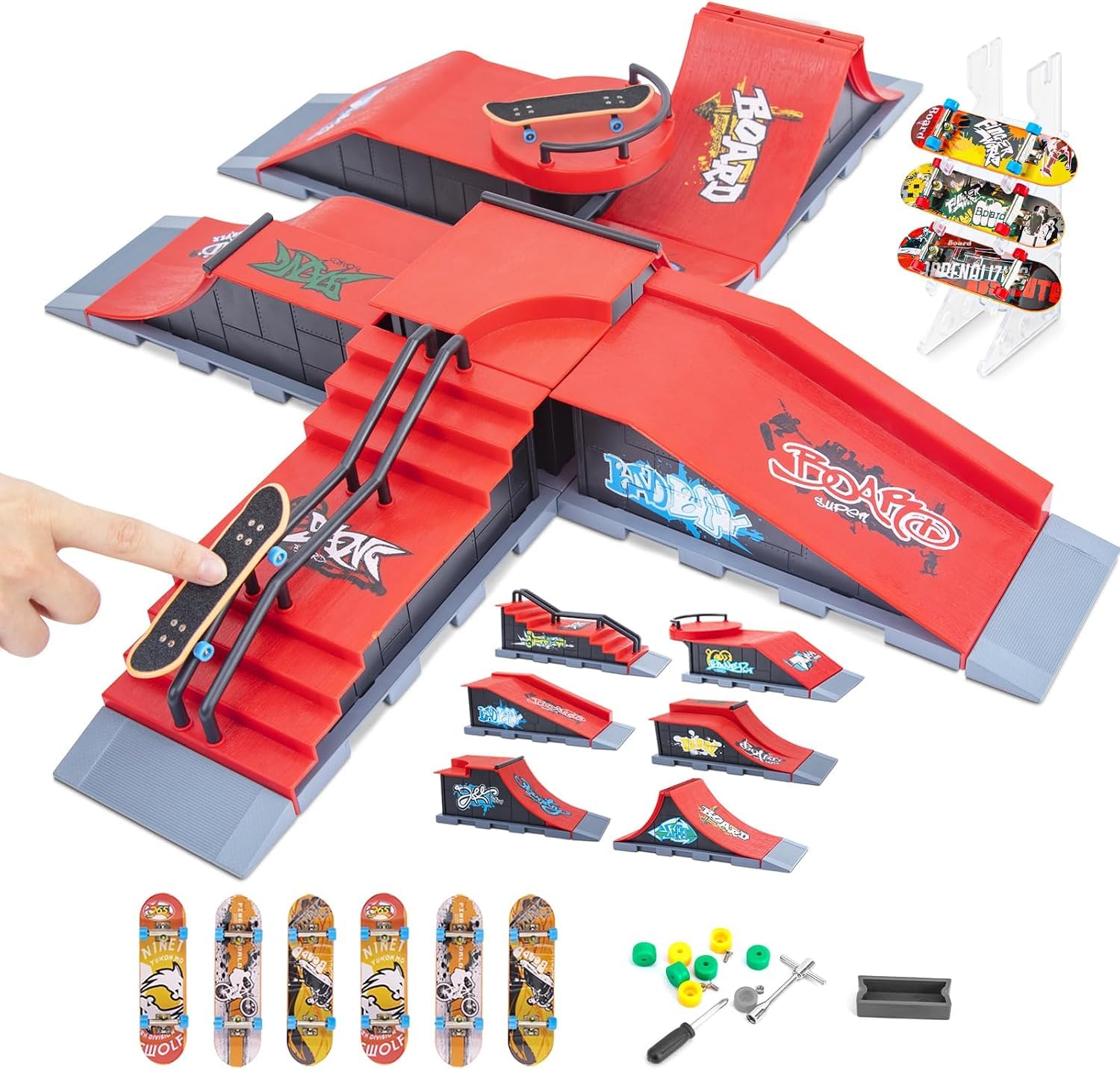 Gr8ware Finger Skateboard Set avec accessoires 073100