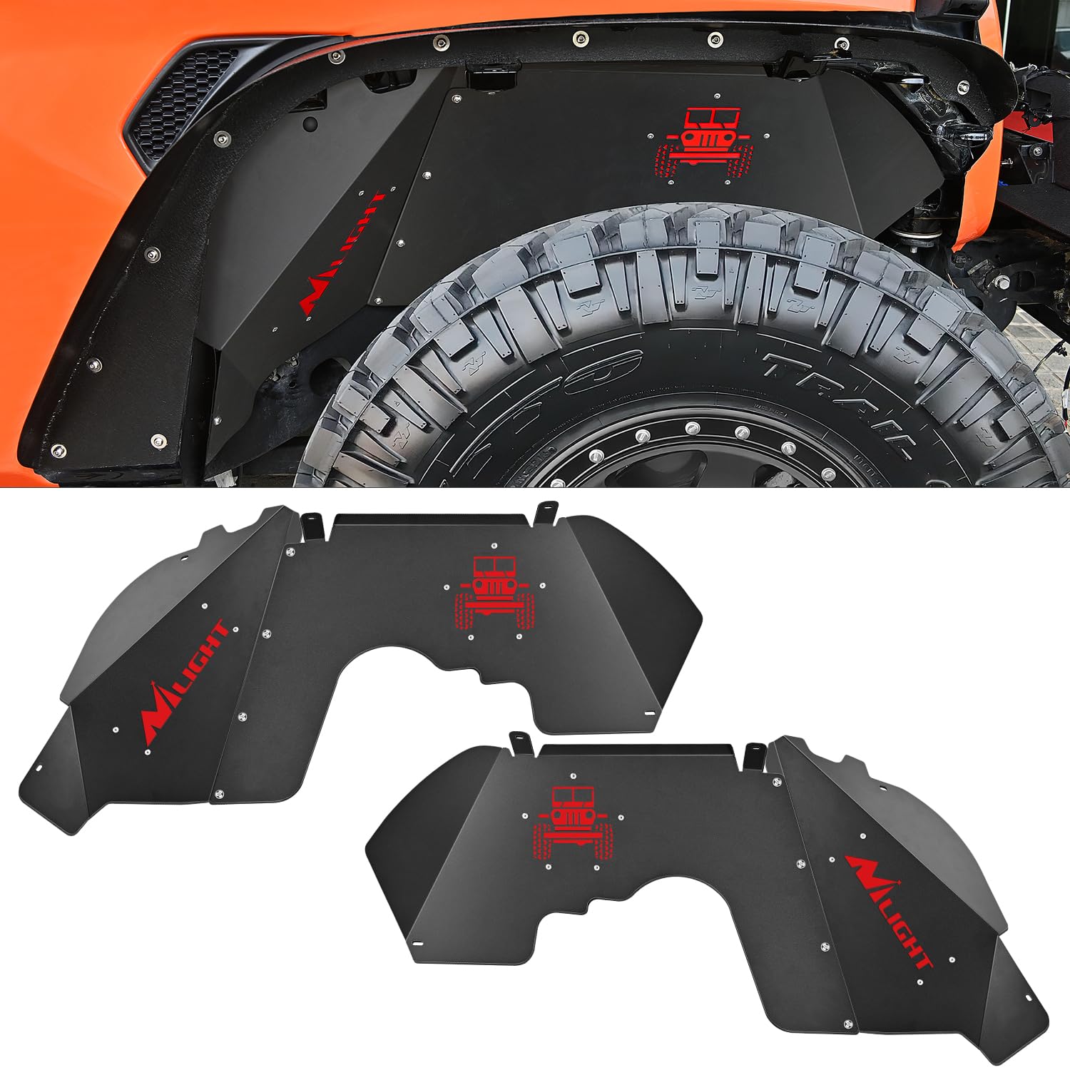 Nilight Front Inner Fender Liners for 2018+Wrangler JL JLU Gladiator JT