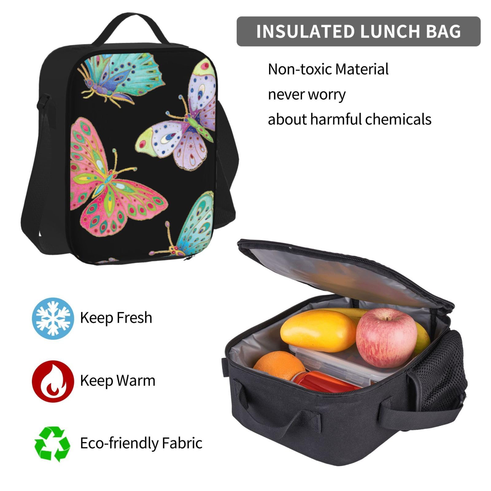Zaino, borsa portapranzo, astuccio, set da 3 pezzi, per lavoro e