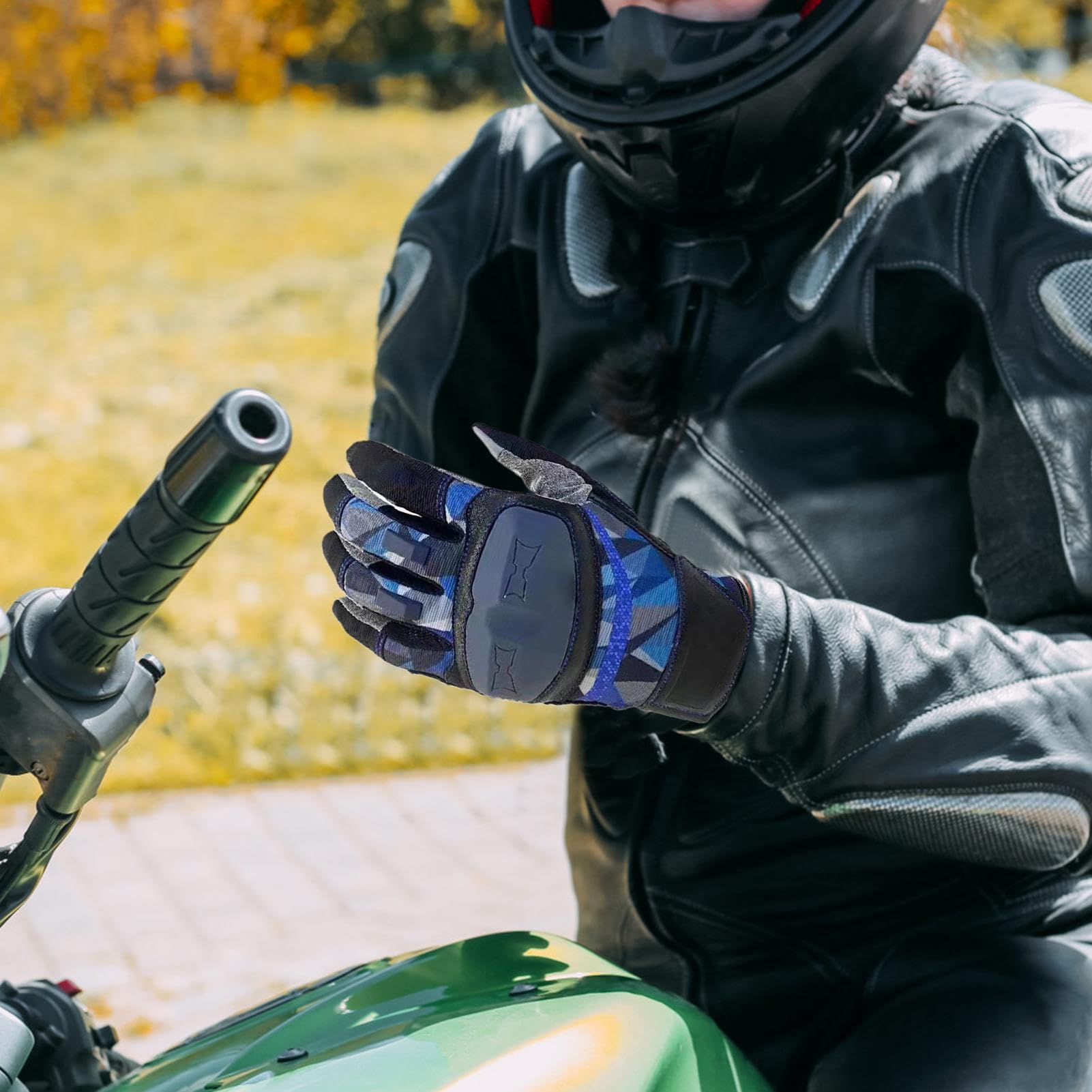 Guanti da moto da uomo, guanti da ciclismo, guanti da moto, guanti da motocross, guanti da motocross, guanti antiscivolo con touchscreen per corsa e ciclismo